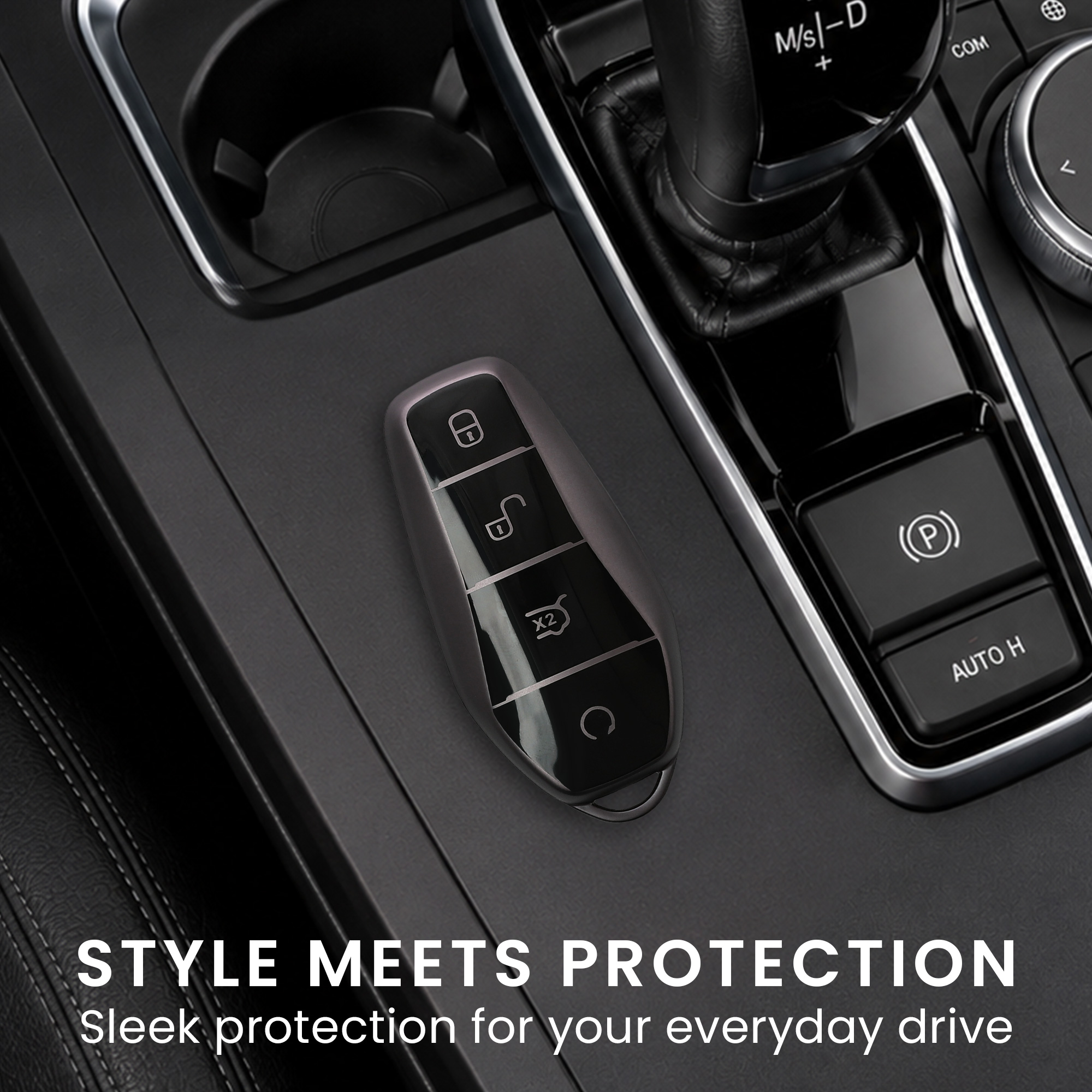 Obal na klíč od auta pro BYD Atto 3 / Sealion / Han / Tang / Dolphin / Seal kwmobile TPU - matná černá / černá