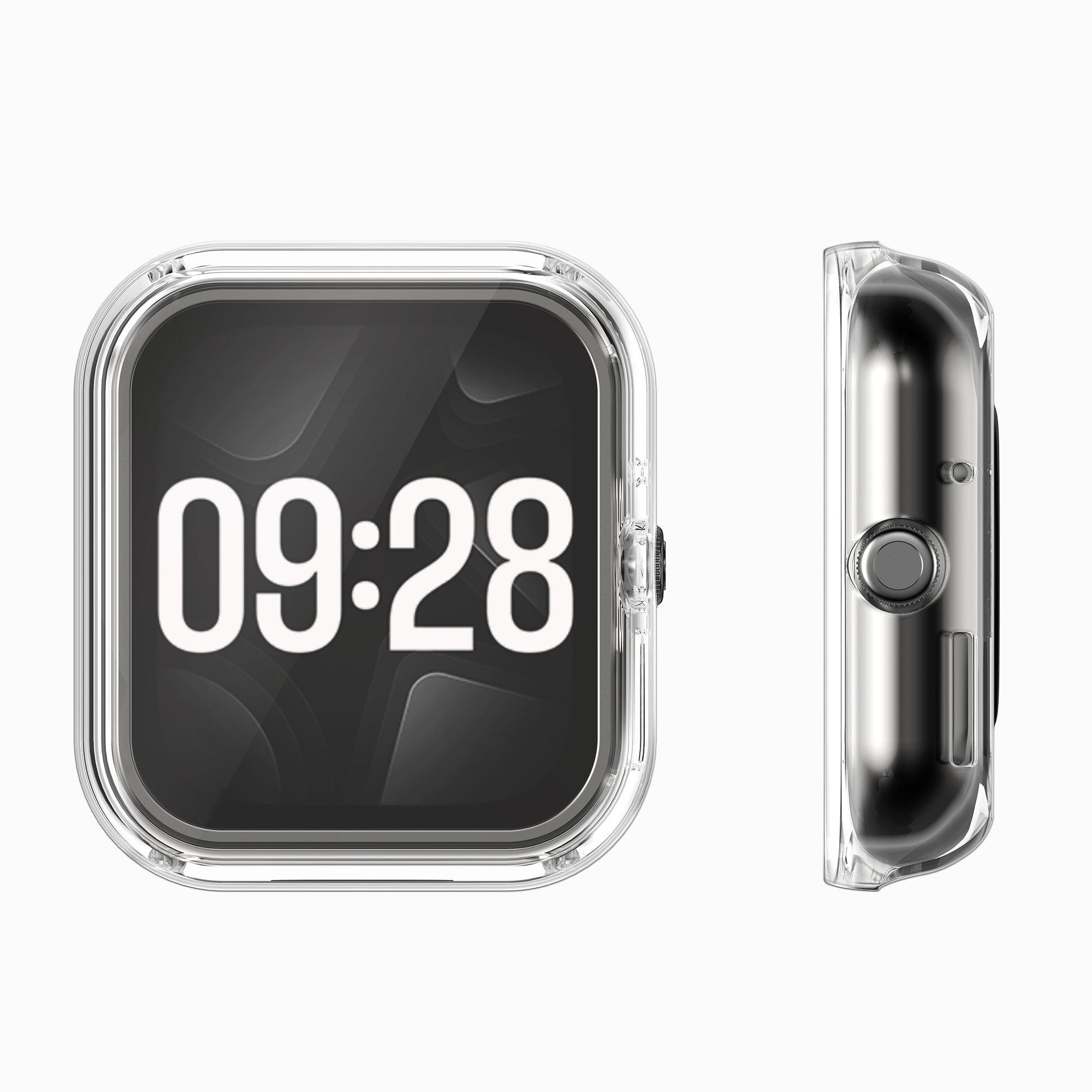 kwmobile ochranný kryt na chytré hodinky Redmi Watch 4 - transparentní / růžově zlatá