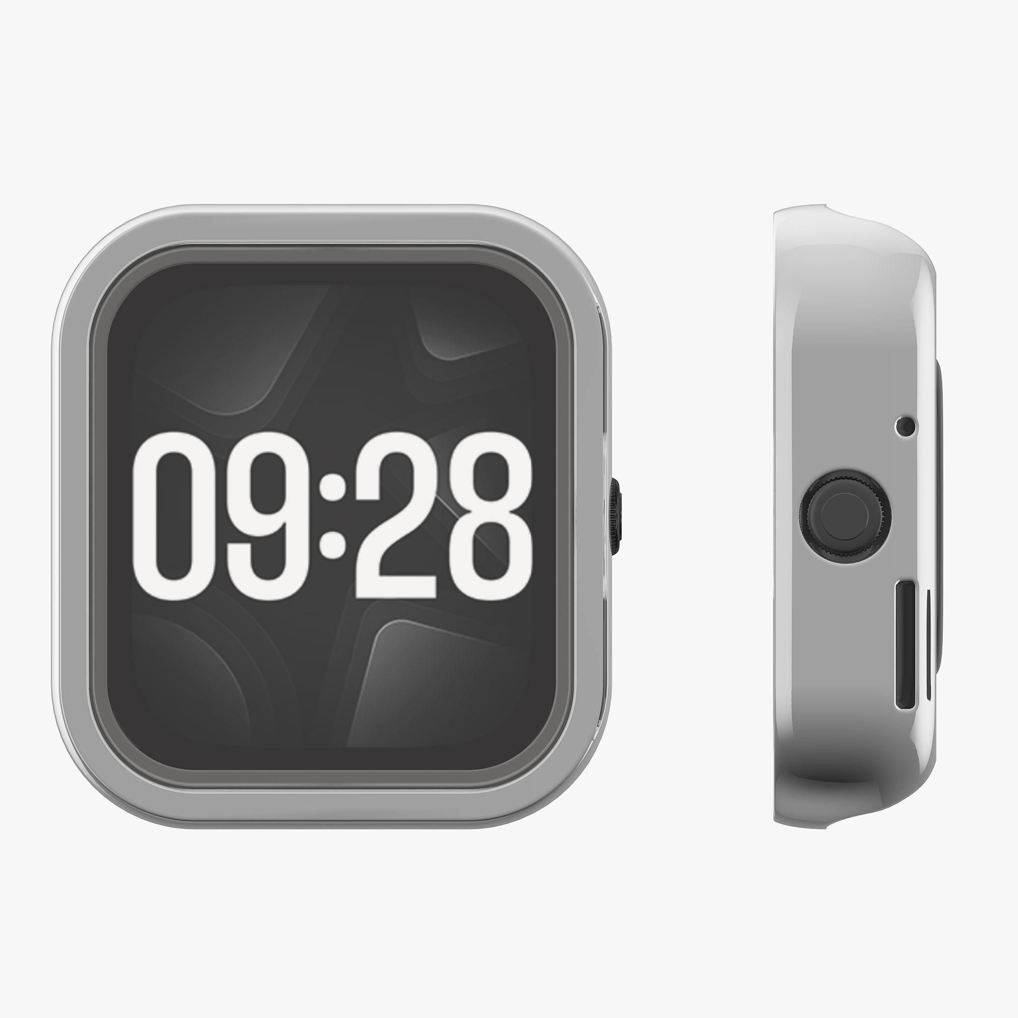 kwmobile ochranný kryt na chytré hodinky Redmi Watch 4 - černá / stříbrná