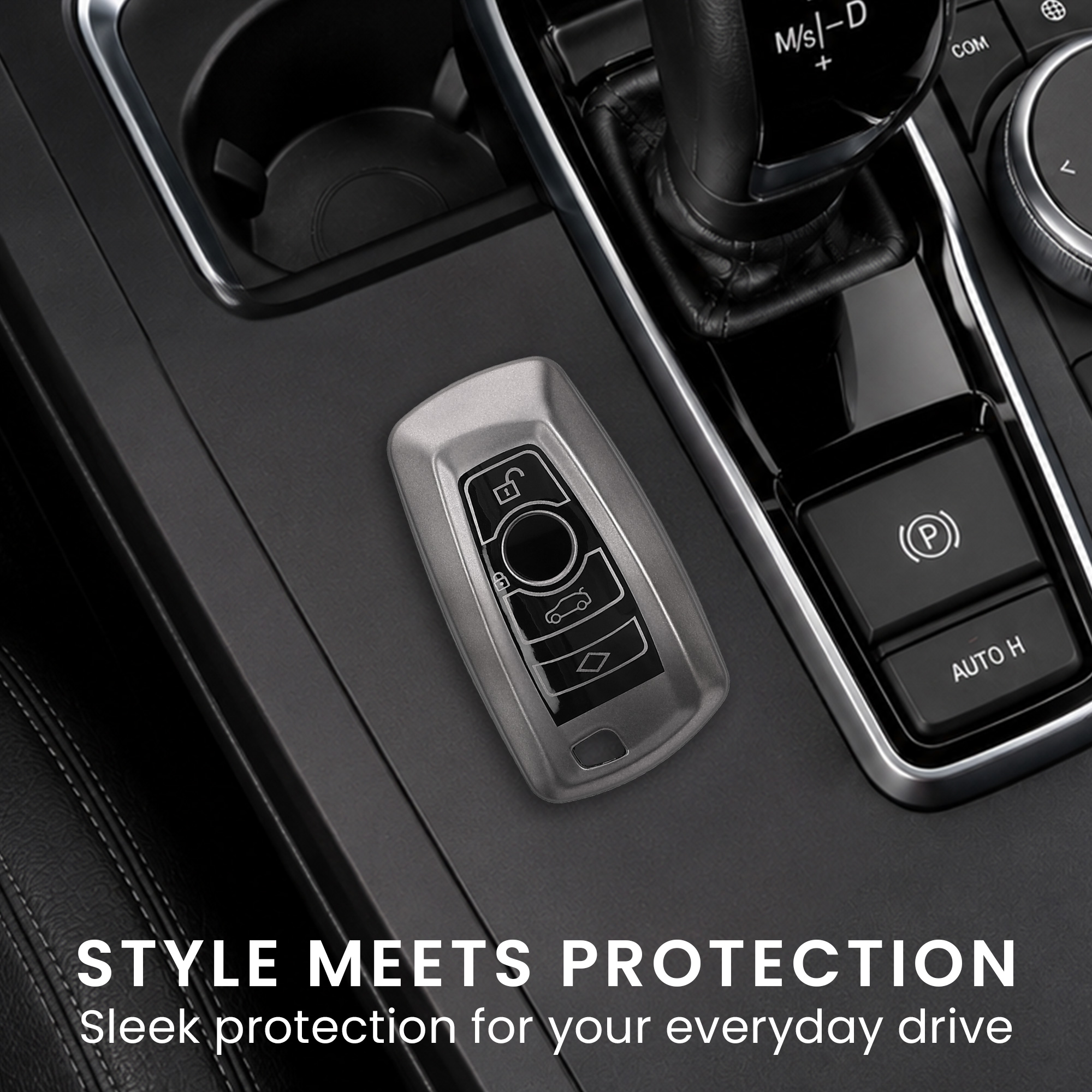 Tpu pouzdro na klíč od auta BMW 3 tlačítka Keyless Go protiskluzové matně černé