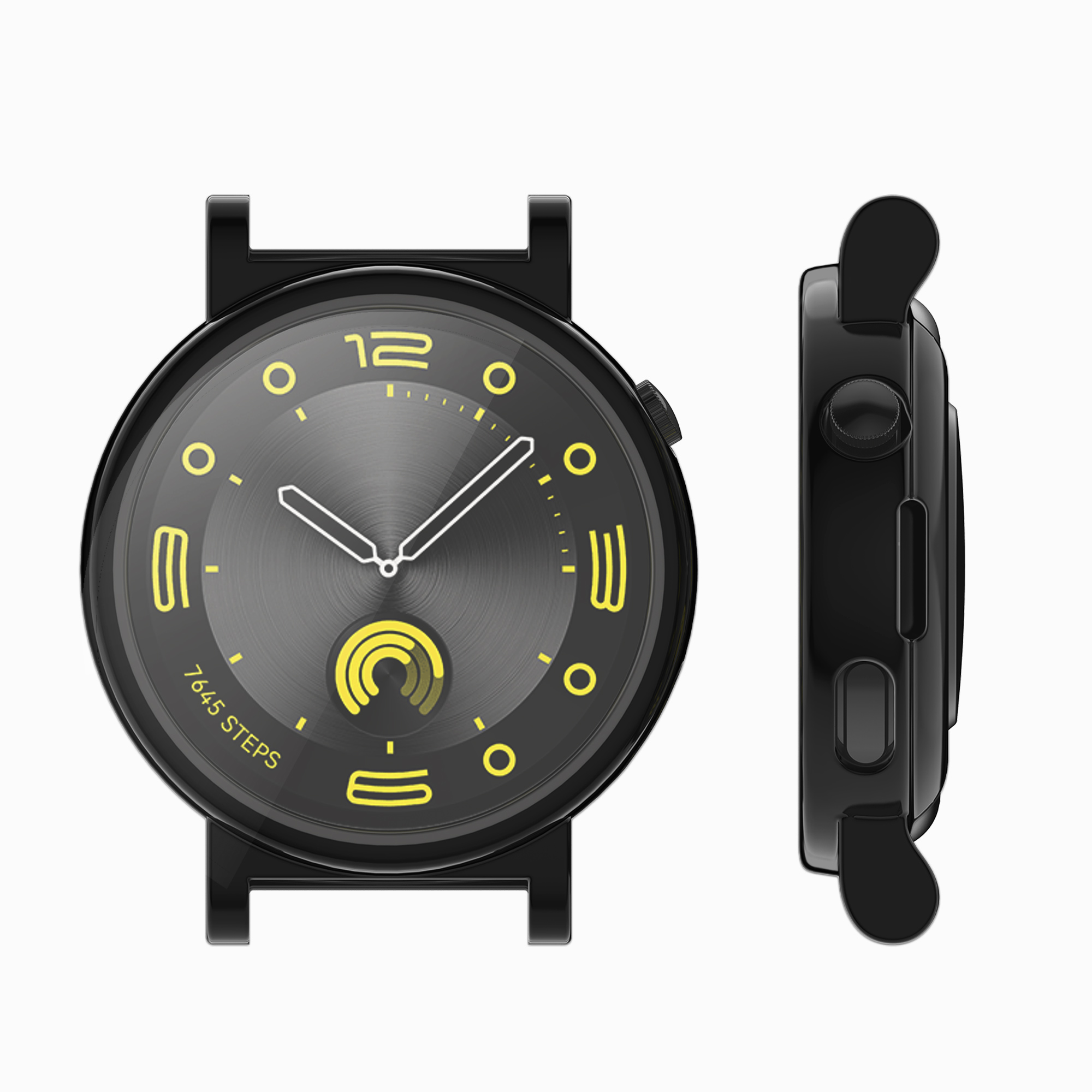 2x obal s ochranným sklem pro Huawei Watch GT4 41mm kwmobile silikonové - černá / stříbrná