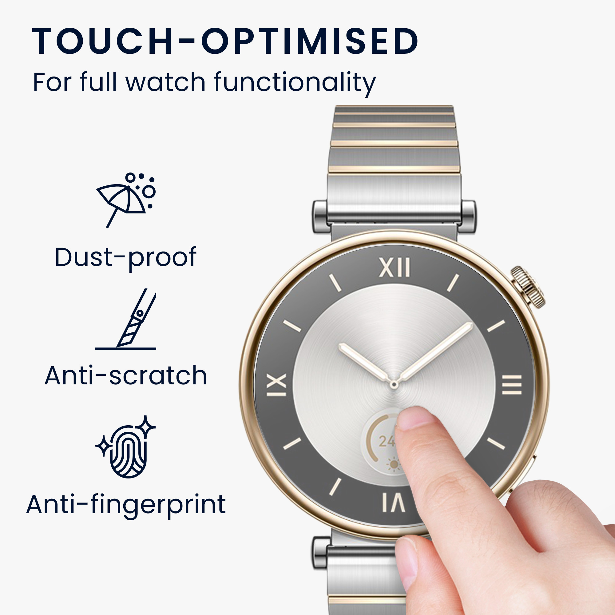 Ochranná fólie hodinky Huawei Watch GT4 41mm sada 2 ks průhledná kwmobile