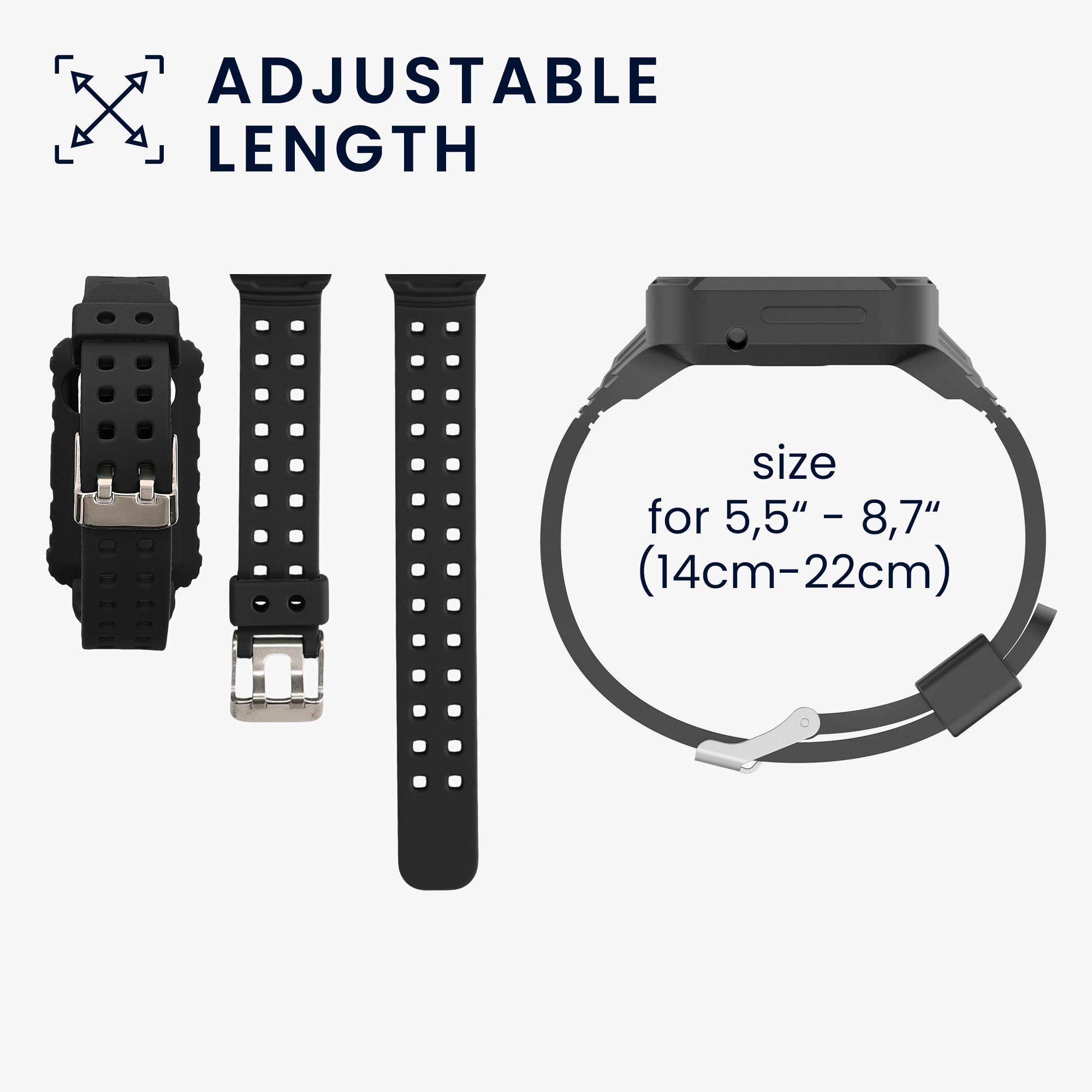 Sada silikonových řemínků na chytré hodinky Huawei Band 9 / Band 8 7 6 Pro / Honor Band 7 6 černé
