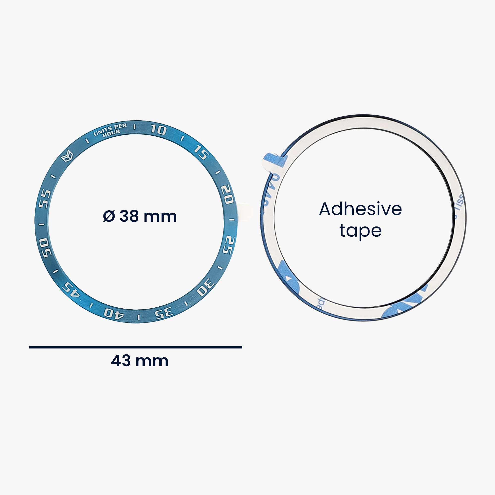 Ochranný rámeček pro Samsung Galaxy Watch Ultra 47mm kwmobile hliníkové - modrá / bílá