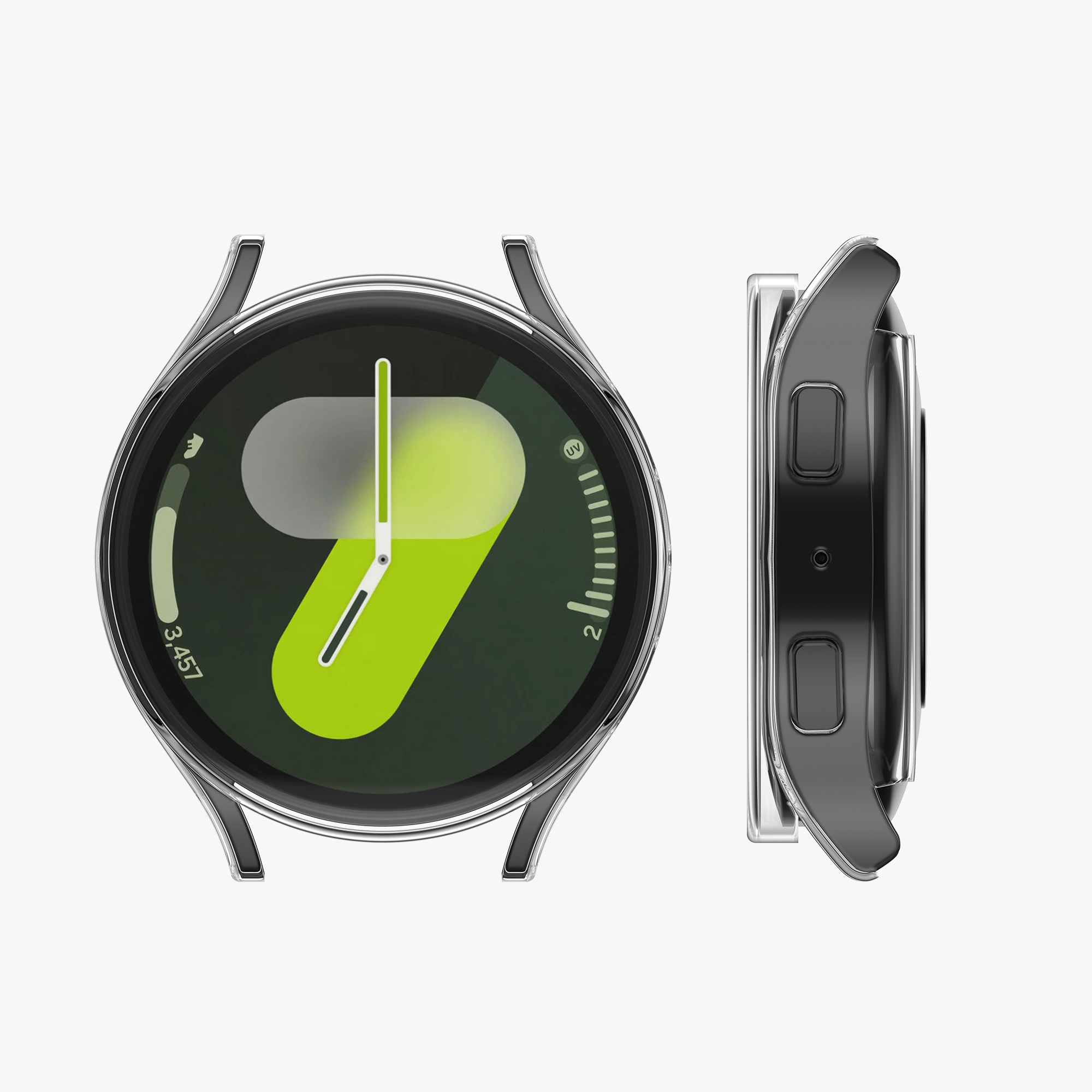 2x Ochranná fólie na hodinky Galaxy Watch 7 44mm kwmobile transparentní