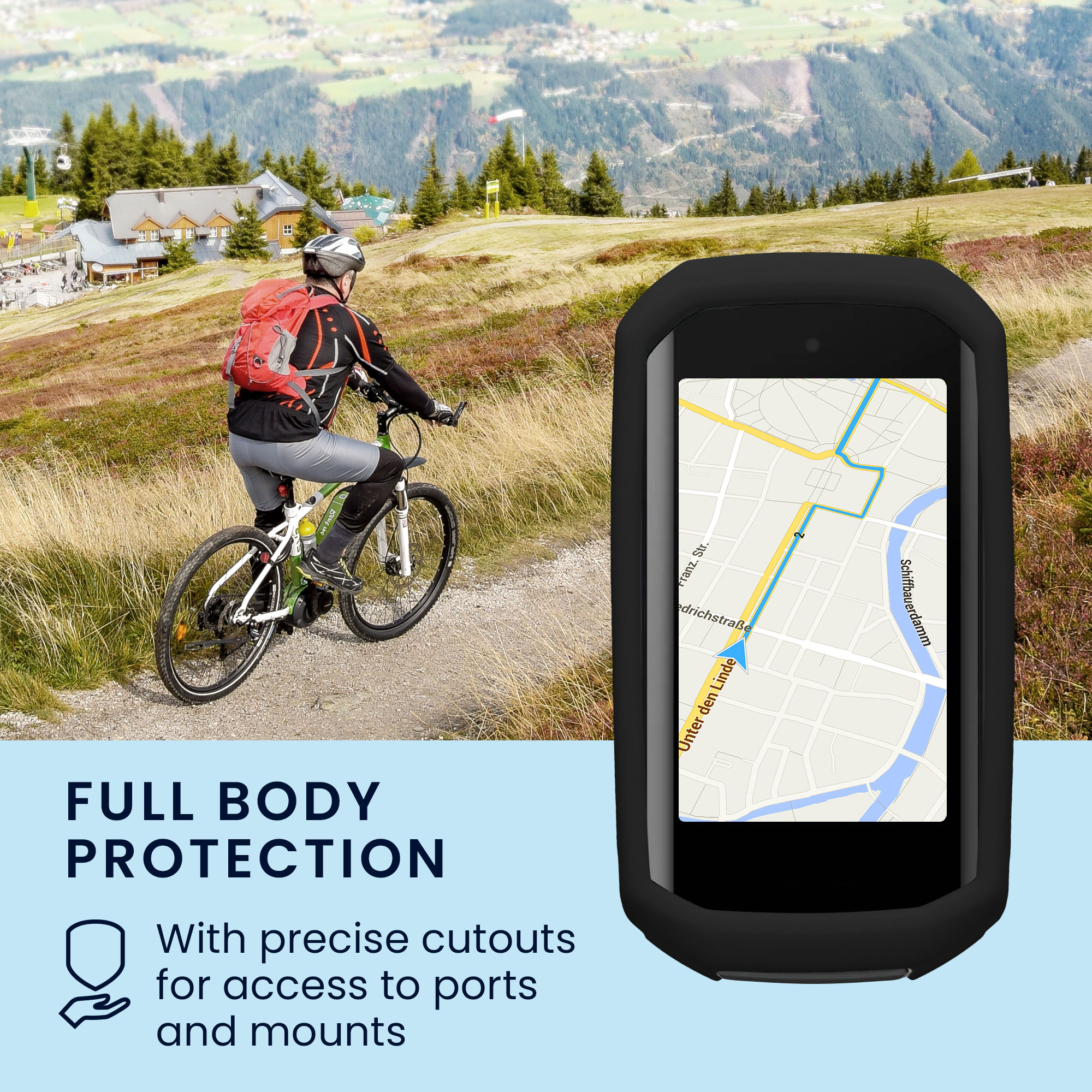 Silikonové pouzdro Garmin Edge 1050 kwmobile černý