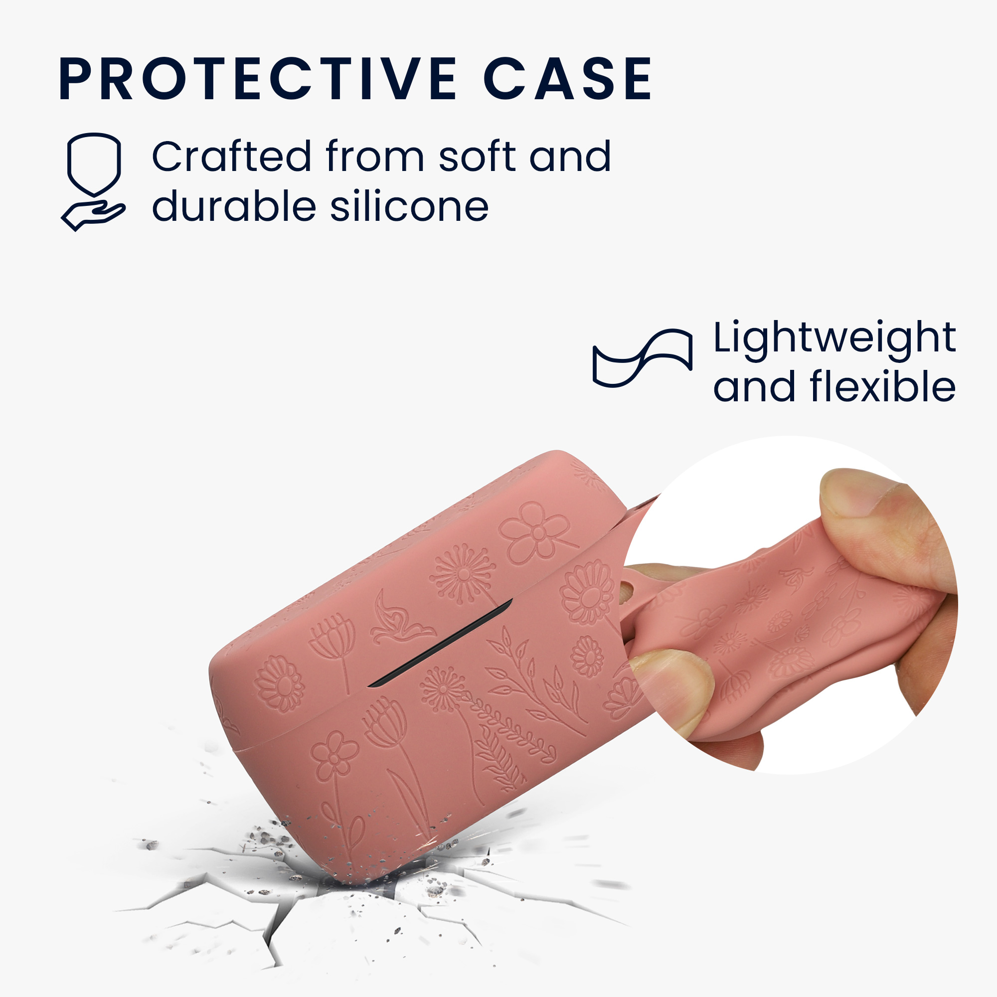 Silikonové cestovní pouzdro Jabra Elite 4 (ne Elite 4 Active) kwmobile embossed vícebarevná