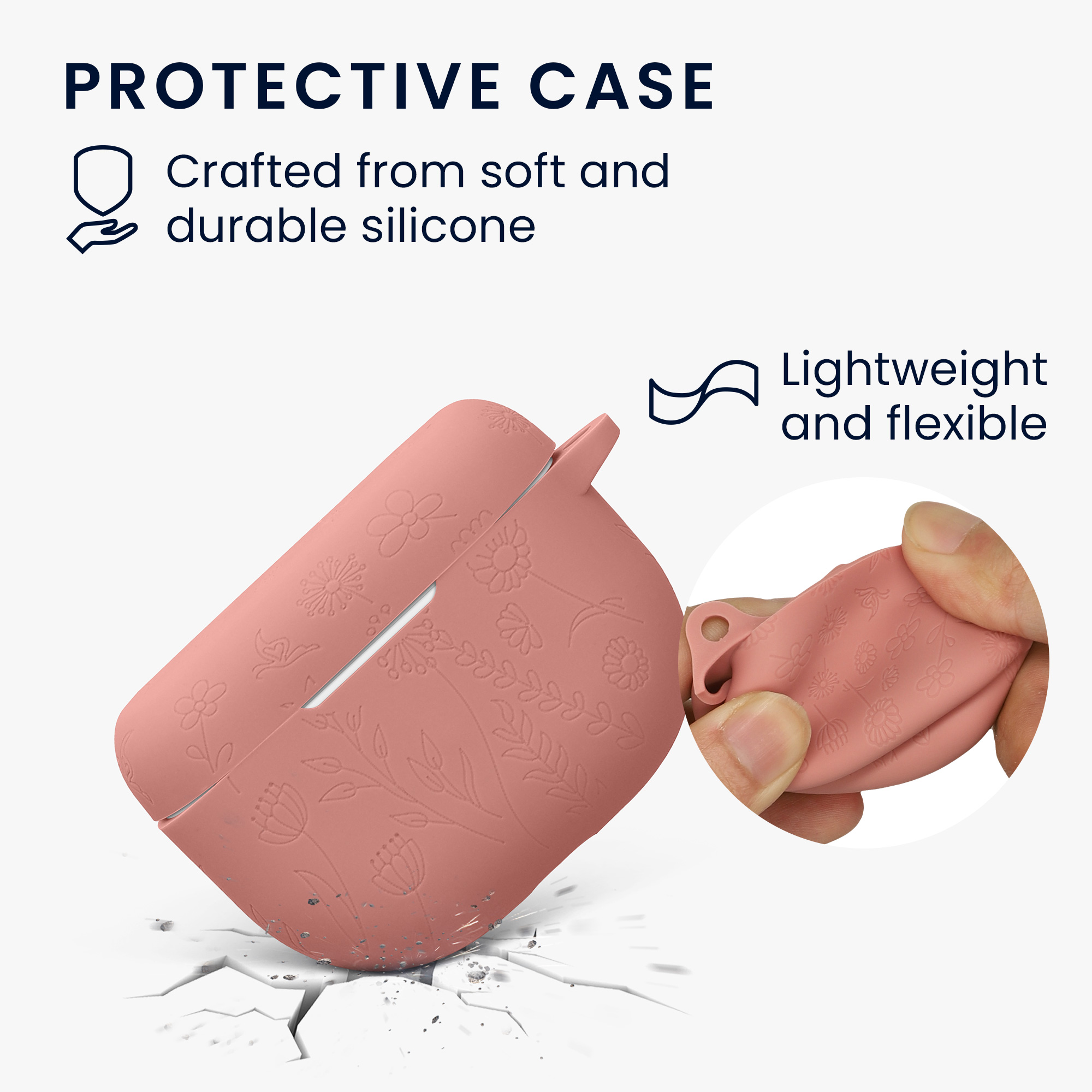 Silikonové cestovní pouzdro Jabra Elite 8 Active kwmobile embossed vícebarevná