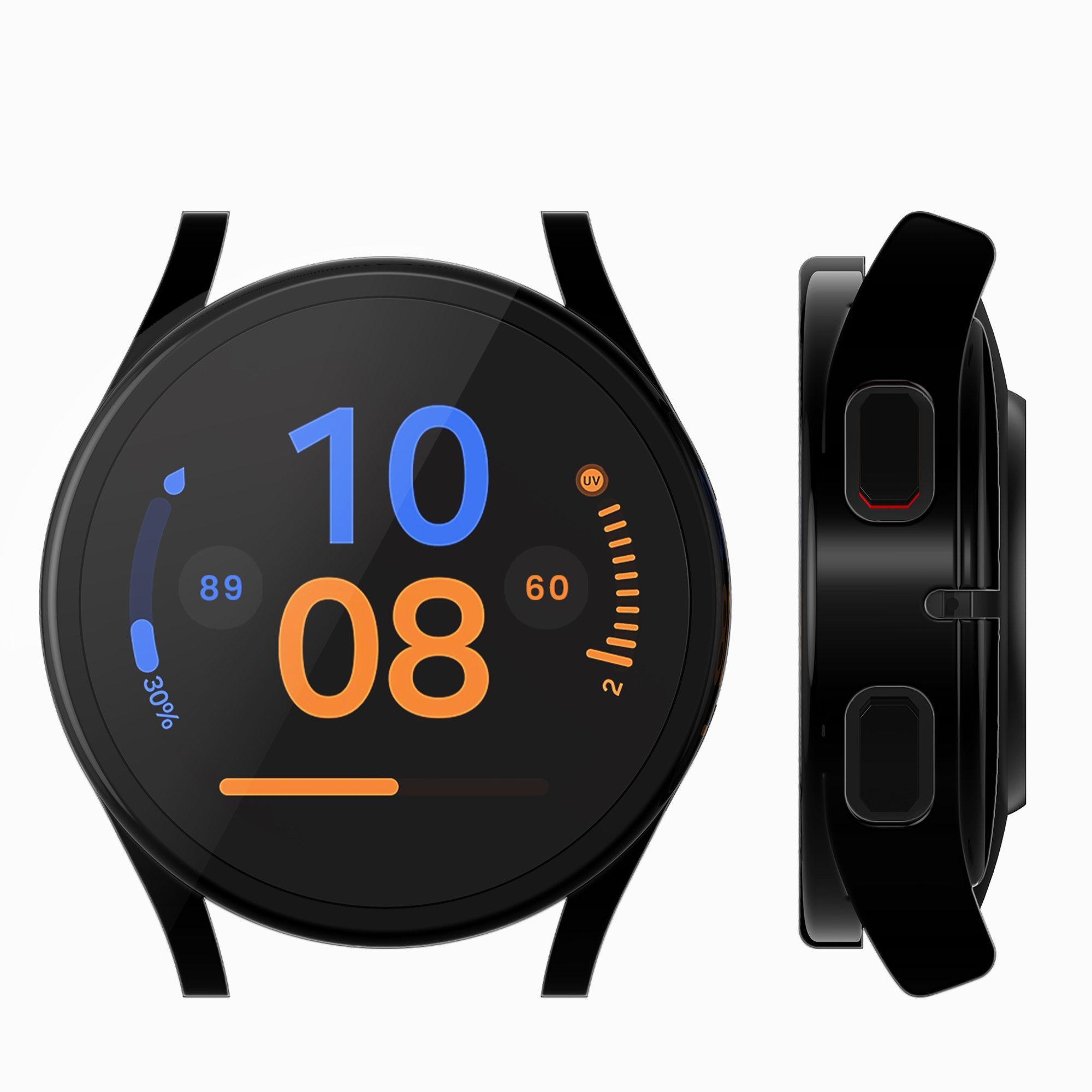 2x Ochranná fólie na hodinky Galaxy Watch FE 40mm kwmobile černý/stříbrný