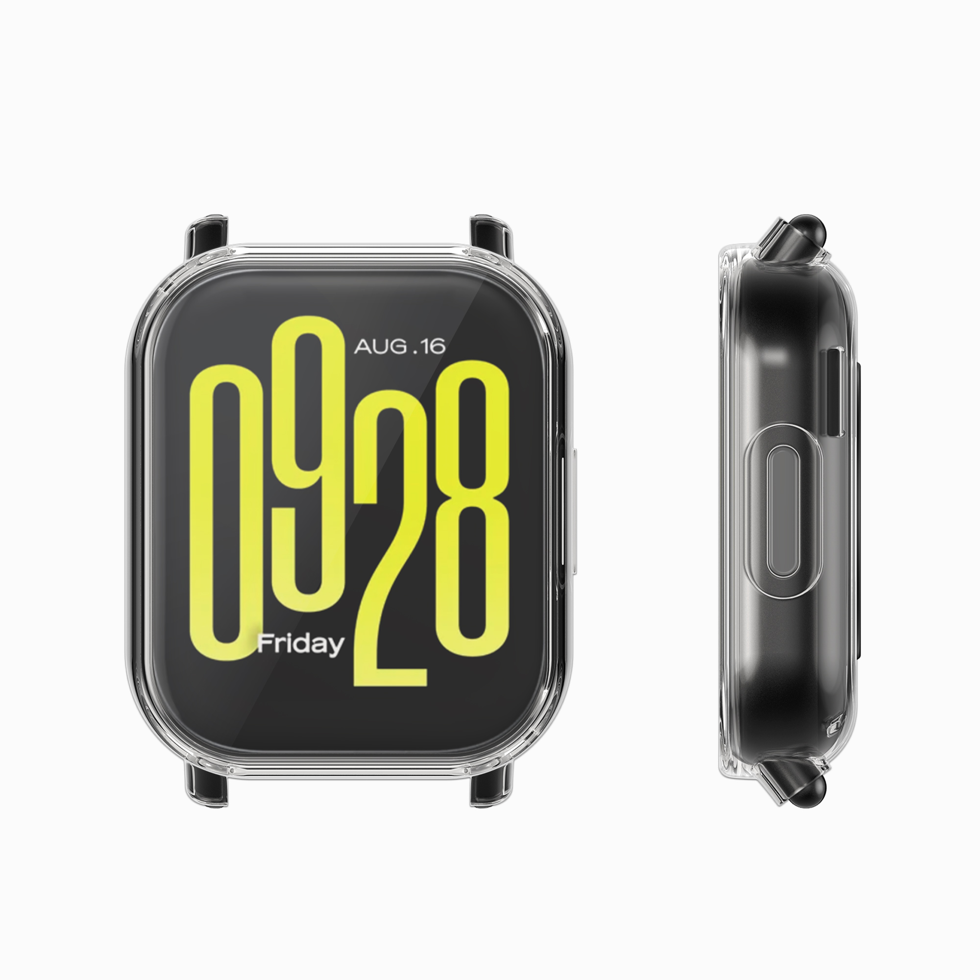 kwmobile ochranný kryt na chytré hodinky Redmi Watch 5 Active - transparentní / černá