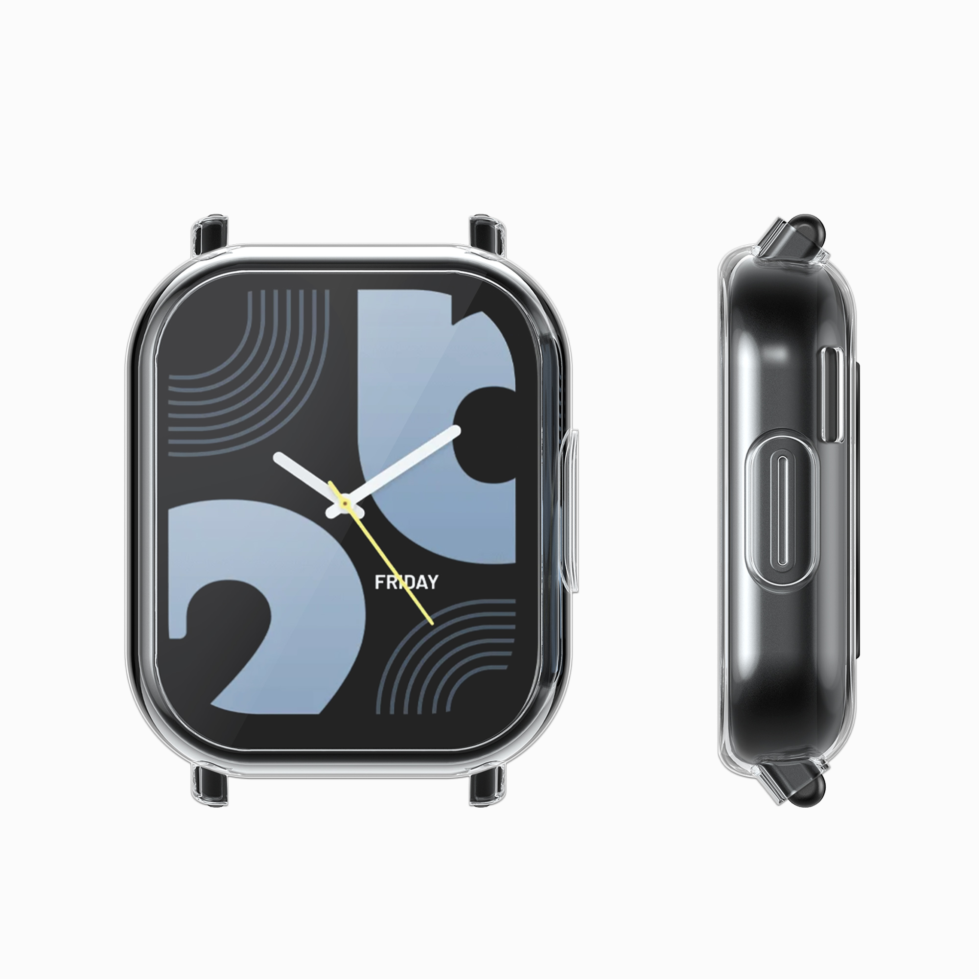 2x obal s ochranným sklem pro Xiaomi Redmi Watch 5 Lite kwmobile silikonové - transparentní / černá