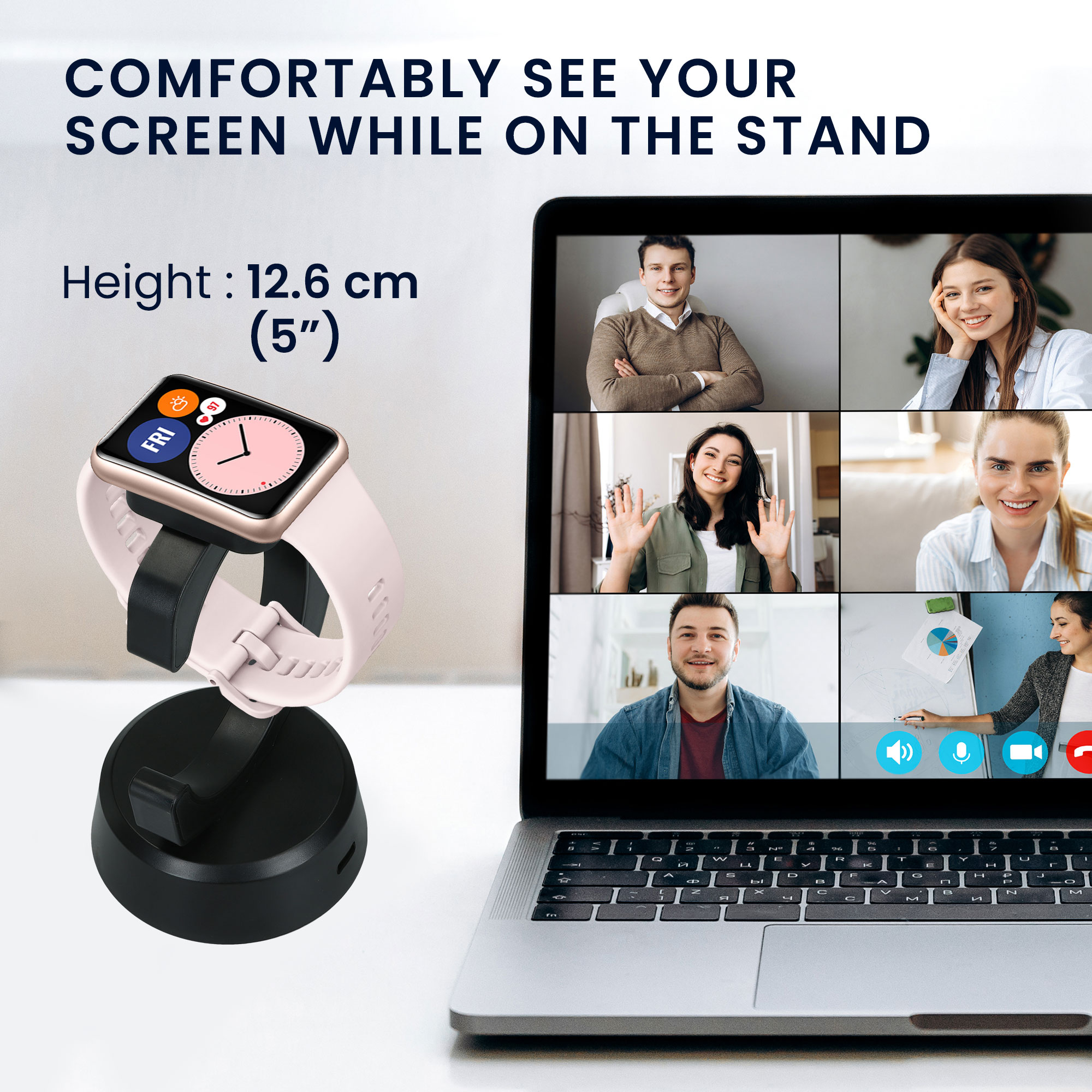 Dokovací stanice hodinky Huawei Watch Fit nabíjecí stojánek USB černá kwmobile