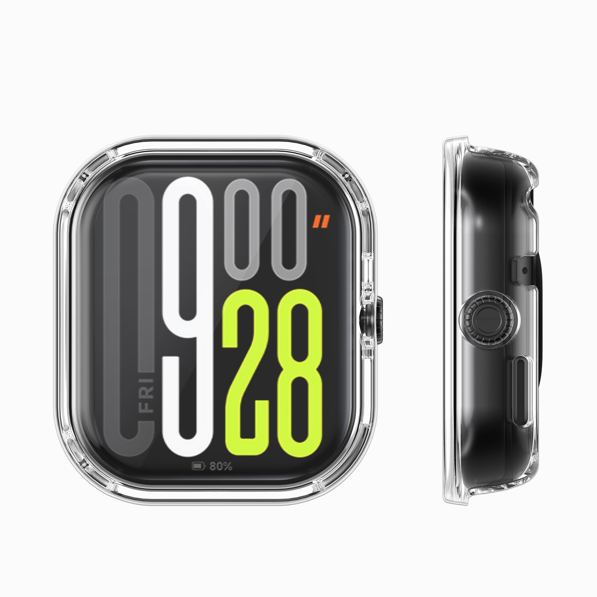 kwmobile ochranný kryt na chytré hodinky Redmi Watch 5 / Redmi Watch5 eSIM - transparentní / černá