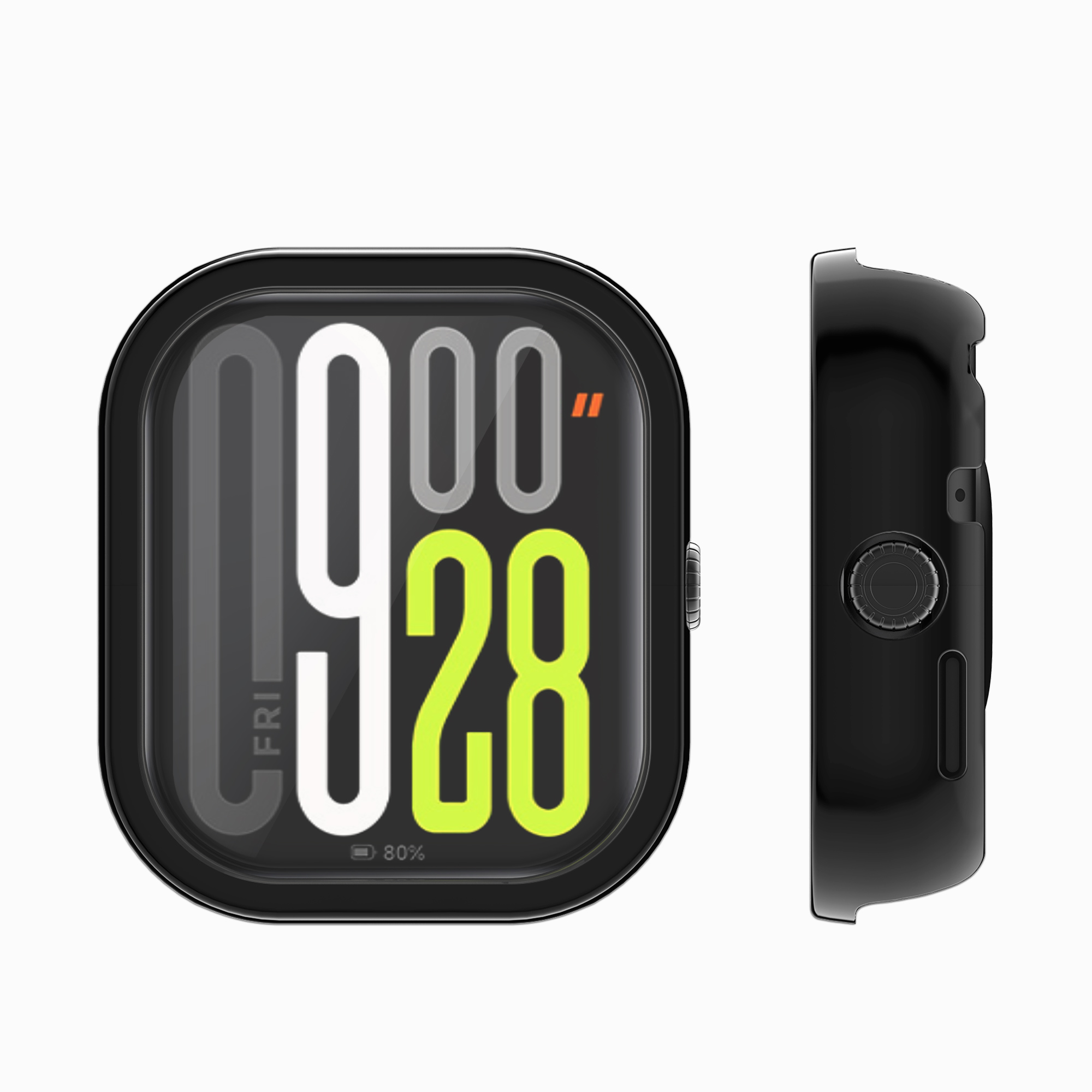 kwmobile ochranný kryt na chytré hodinky Redmi Watch 5 / Redmi Watch5 eSIM - černá / stříbrná