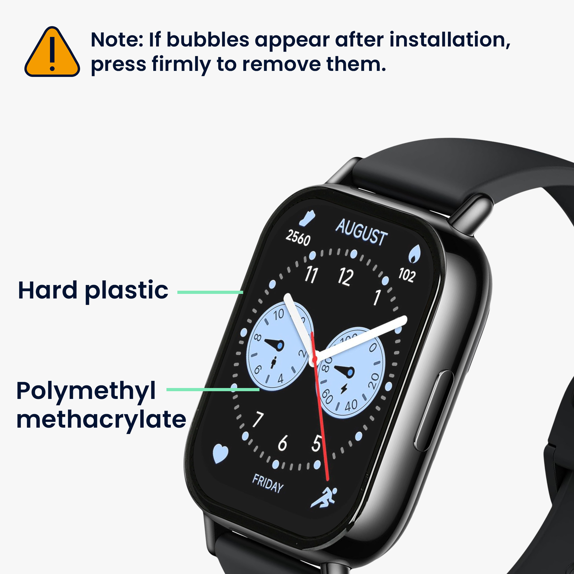 kwmobile ochranná fólie proti otiskům Redmi Watch 5 Lite 2 ks