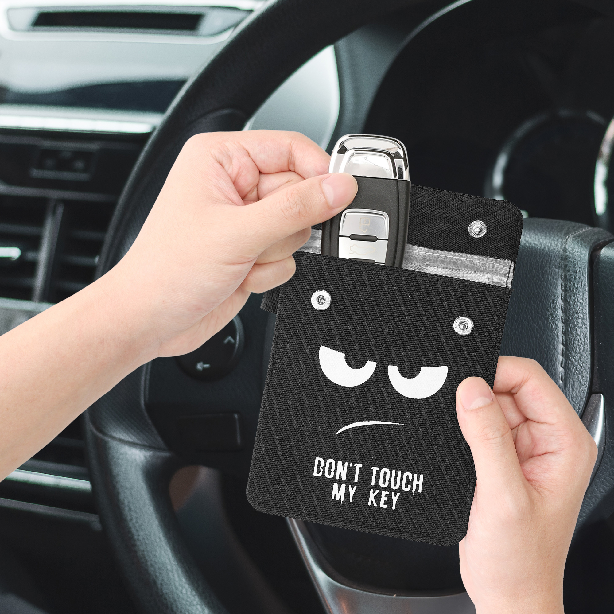 RFID Faraday pouzdro na autoklíč kwmobile černé