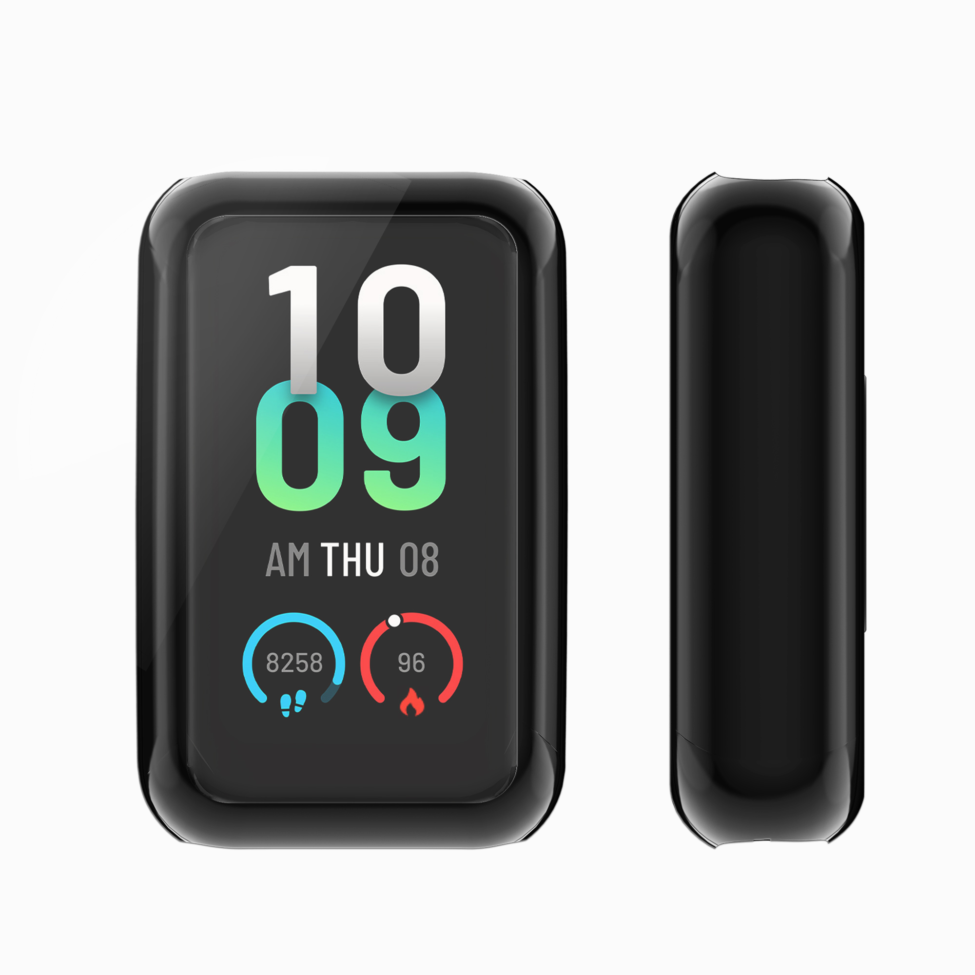 Sada 2 krytů s ochranou displeje pro Amazfit Band 7 kwmobile - transparentní a růžově zlatá