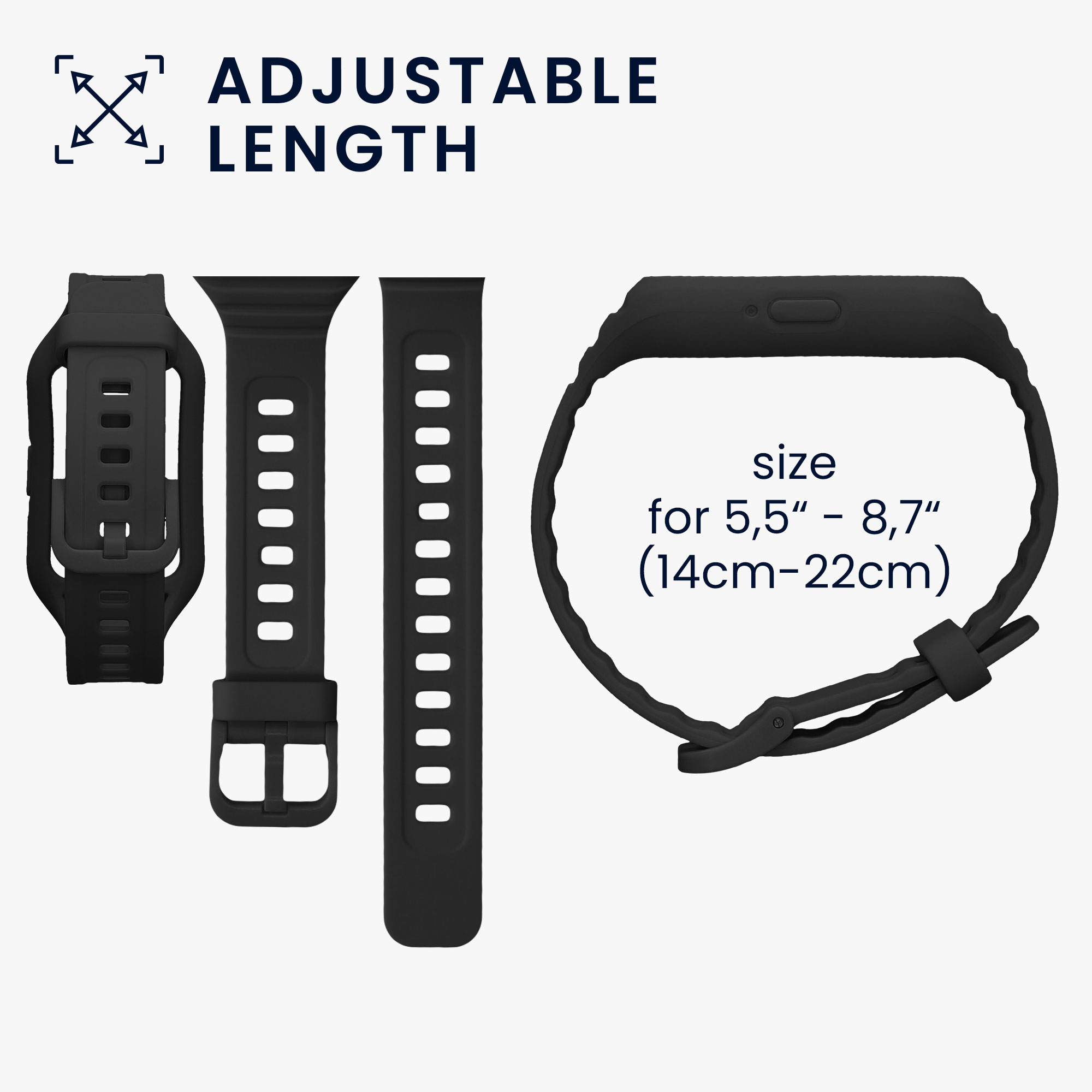 Silikonový řemínek na chytré hodinky Samsung Galaxy Fit 3 kwmobile černý