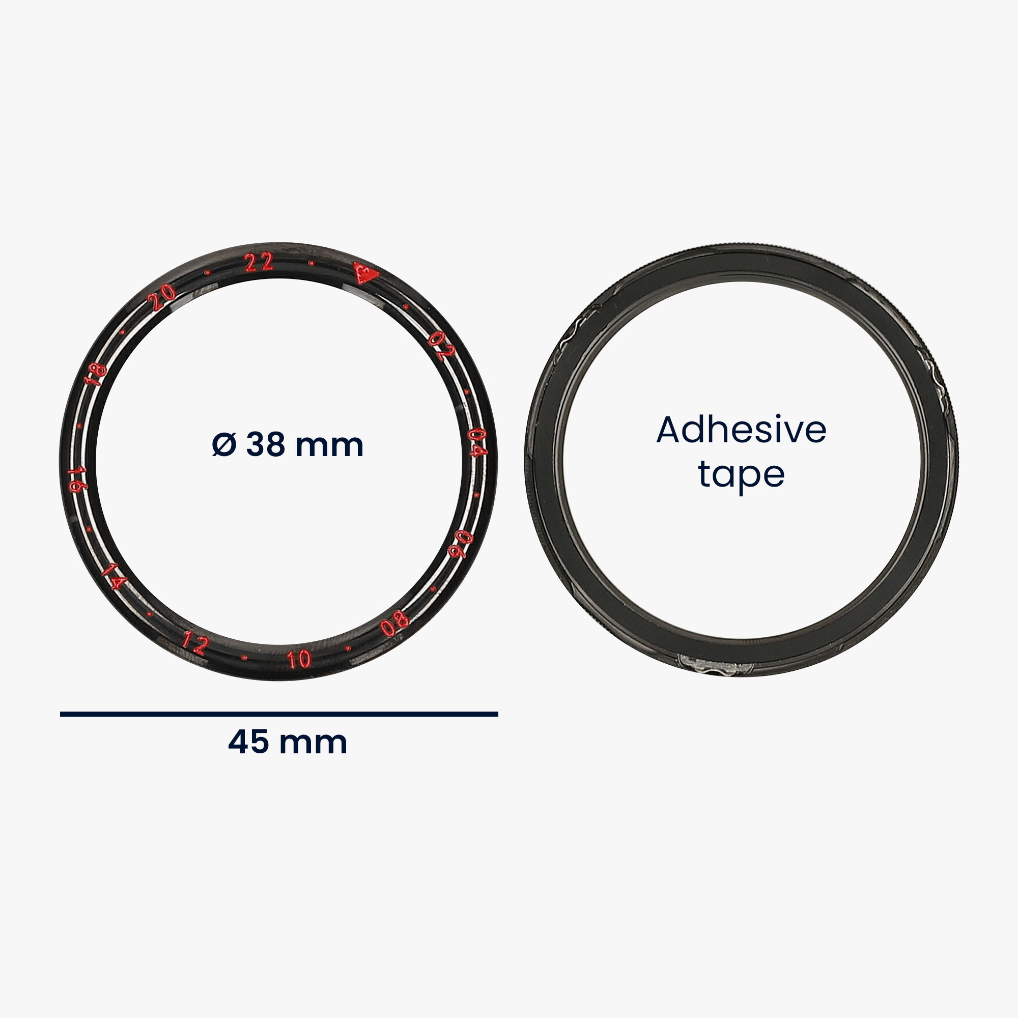 Ochranný rámeček na hodinky kwmobile pro Xiaomi Watch S4 /Watch S4 eSIM / Watch S3, černá / červená
