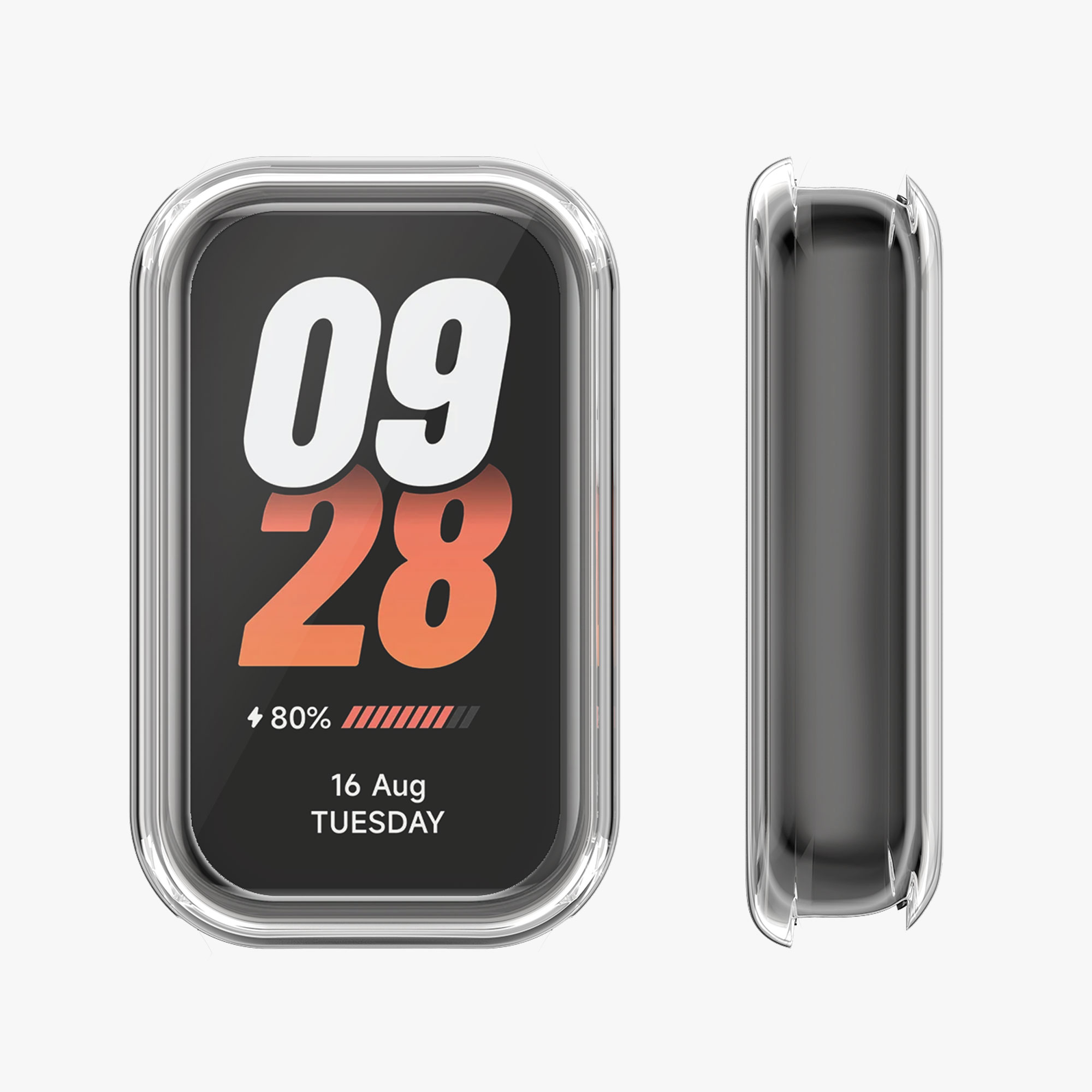 2x Ochranná fólie Xiaomi Smart Band 8 Active / Redmi Band 2 kwmobile - transparentní / černá