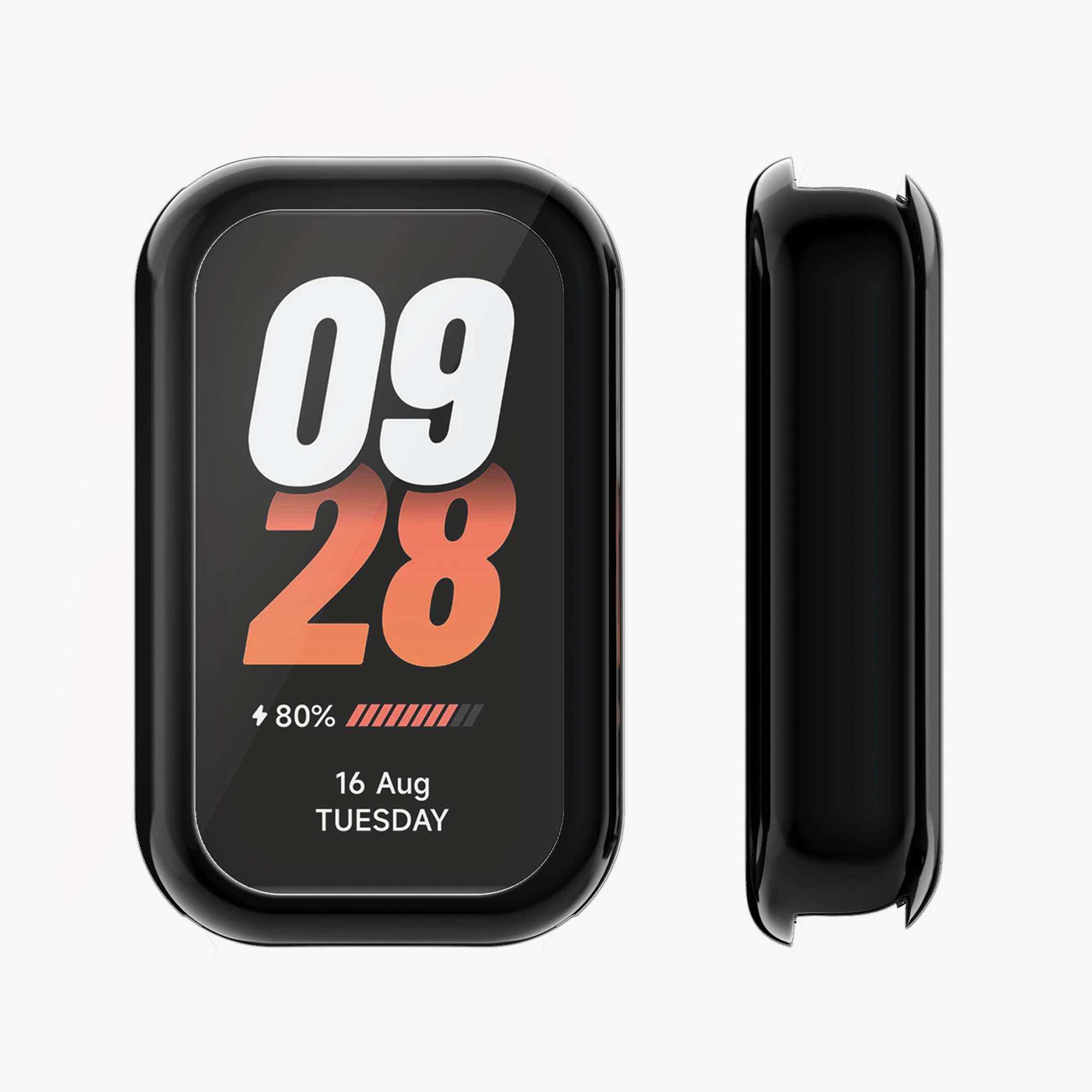 2x Ochranná fólie Xiaomi Smart Band 8 Active / Redmi Band 2 kwmobile - černá / stříbrná