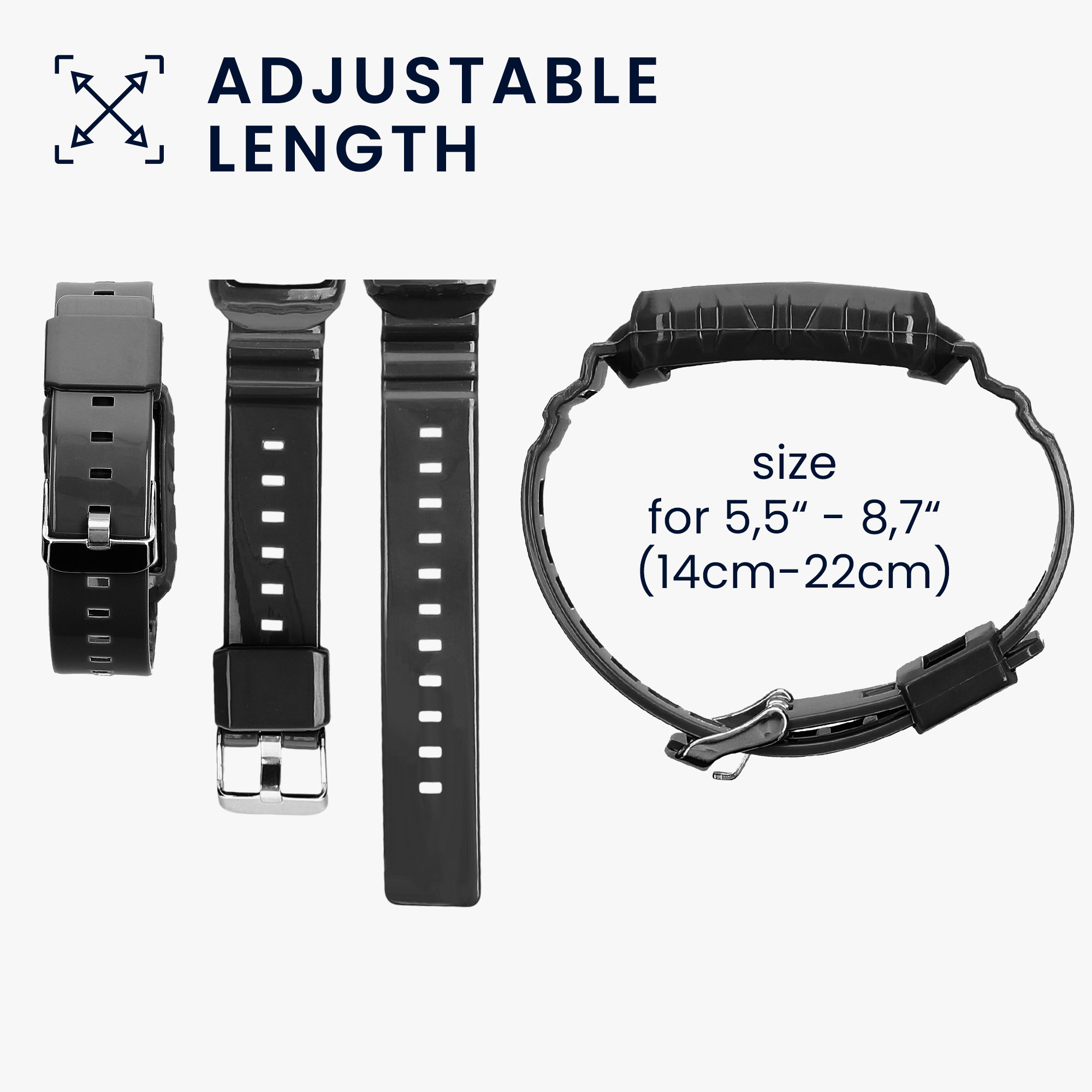 Náhradní silikonový řemínek pro Fitbit Charge 6 / Charge 5 kwmobile silikonové - černá