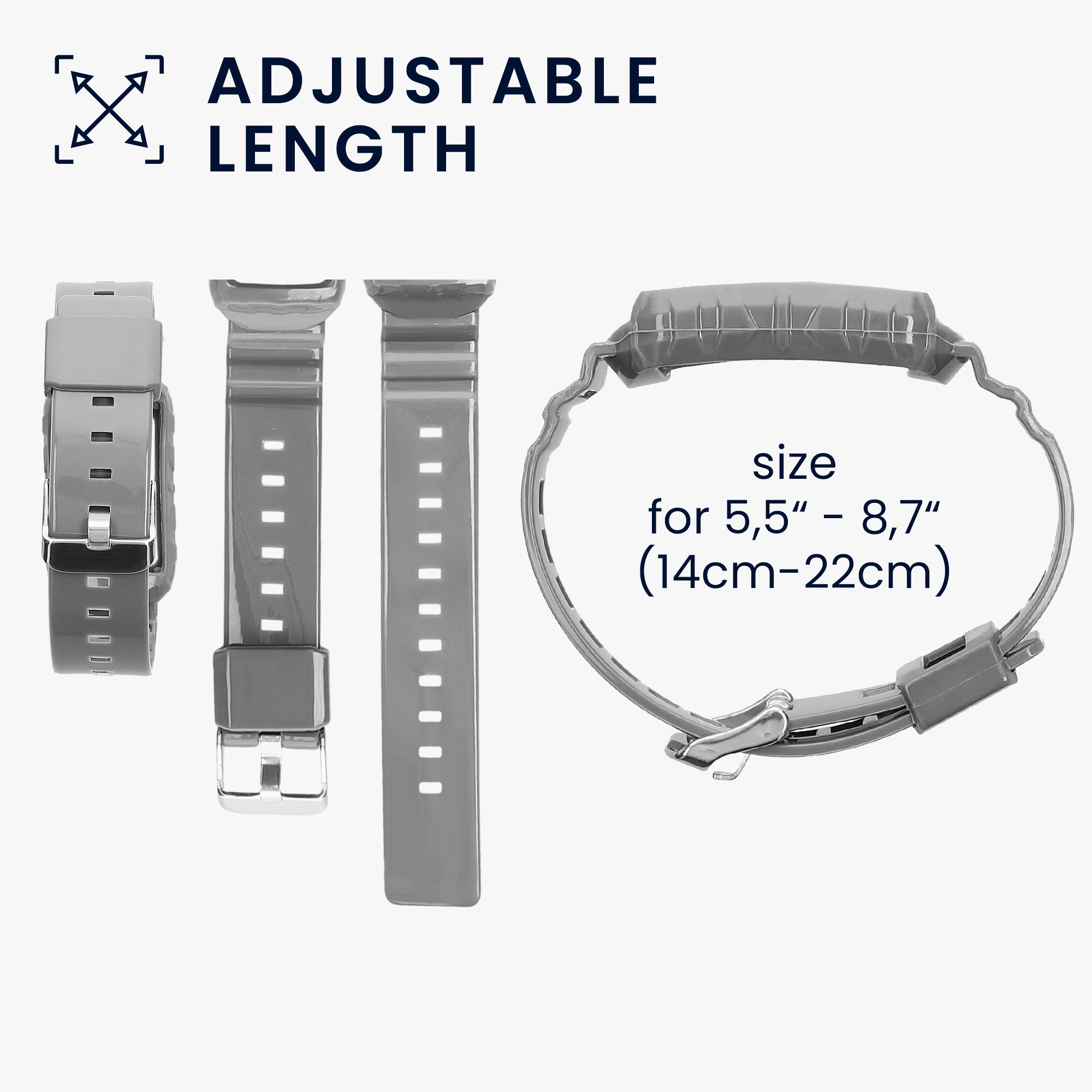 Řemínek na chytré hodinky kwmobile pro Fitbit Charge 6 / Charge 5 - šedá