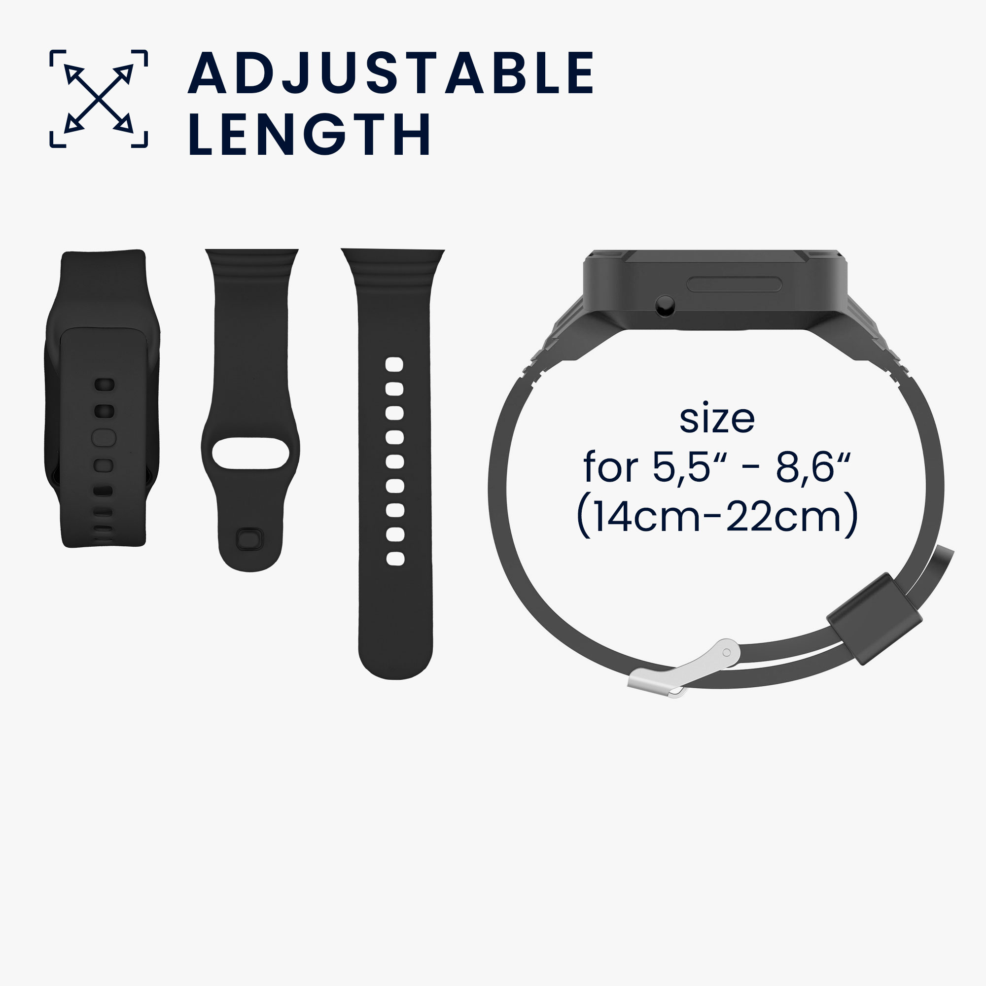 kwmobile řemínek k hodinkám Redmi Watch 3 Active / Redmi Watch 3 Lite - černá
