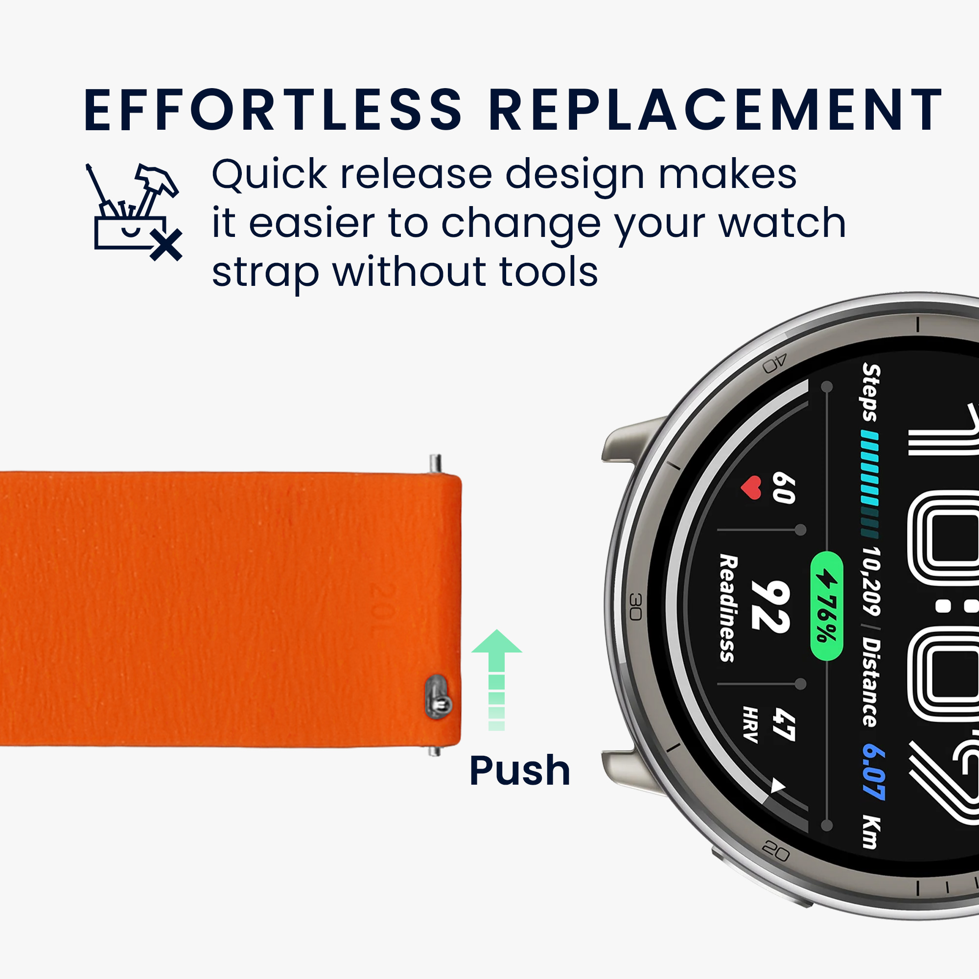 Řemínek 20mm Amazfit Active 2/2 Square/Active Edge/Bip 3/GTS... 20mm kwmobile TPU 21.6 cm