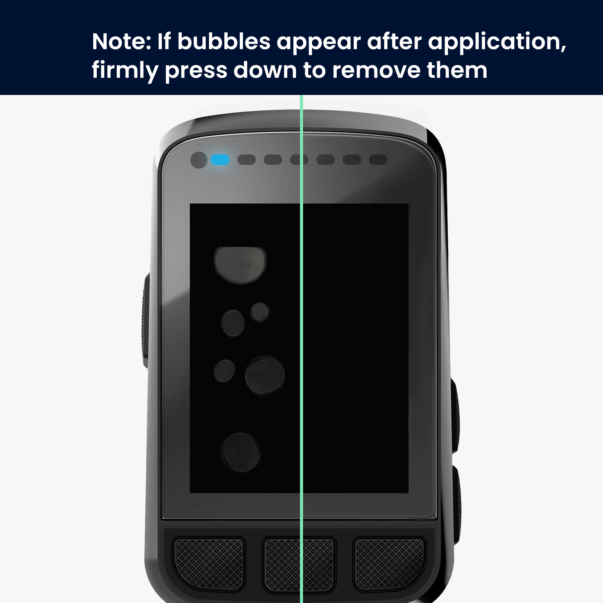 Ochranná fólie cyklo GPS Wahoo ELEMNT Bolt V2 kwmobile 2 ks transparentní