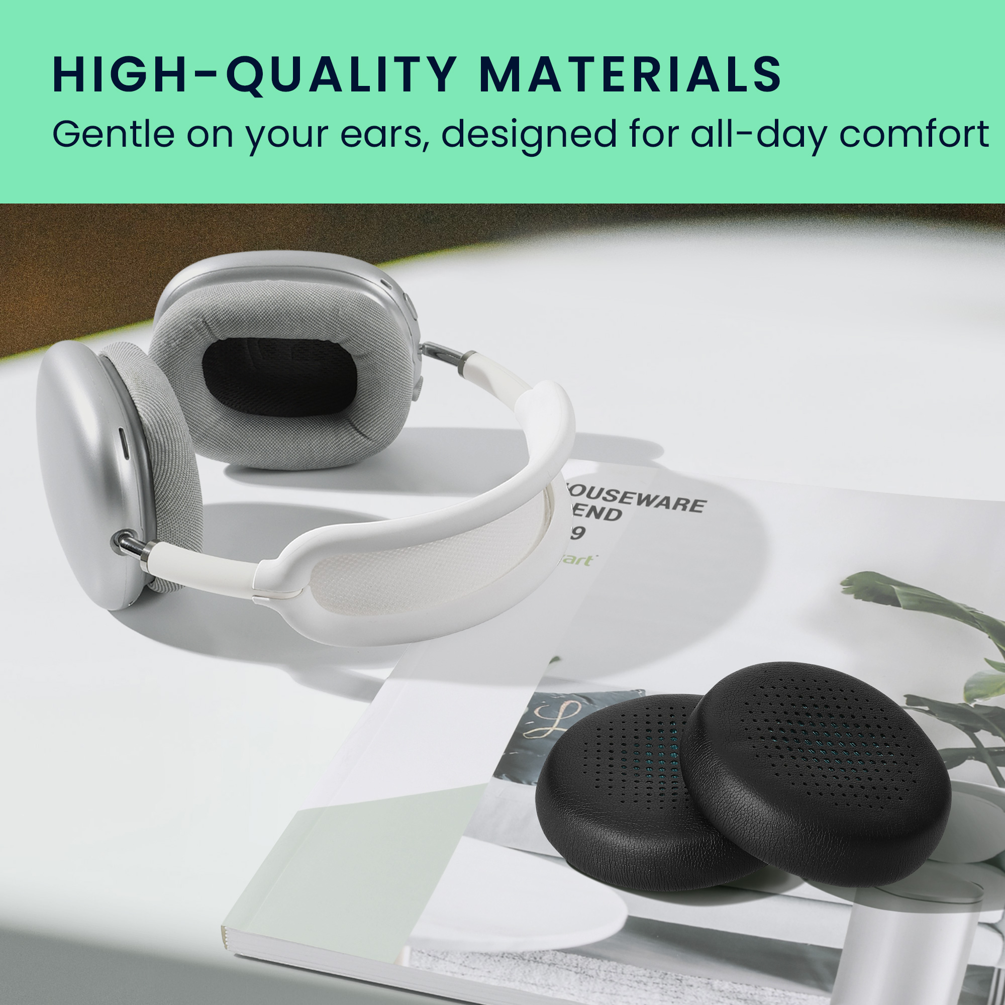 2x Náušníky na sluchátka kwmobile pro Jlab Go Work Gen 2 Ear Pads - černá