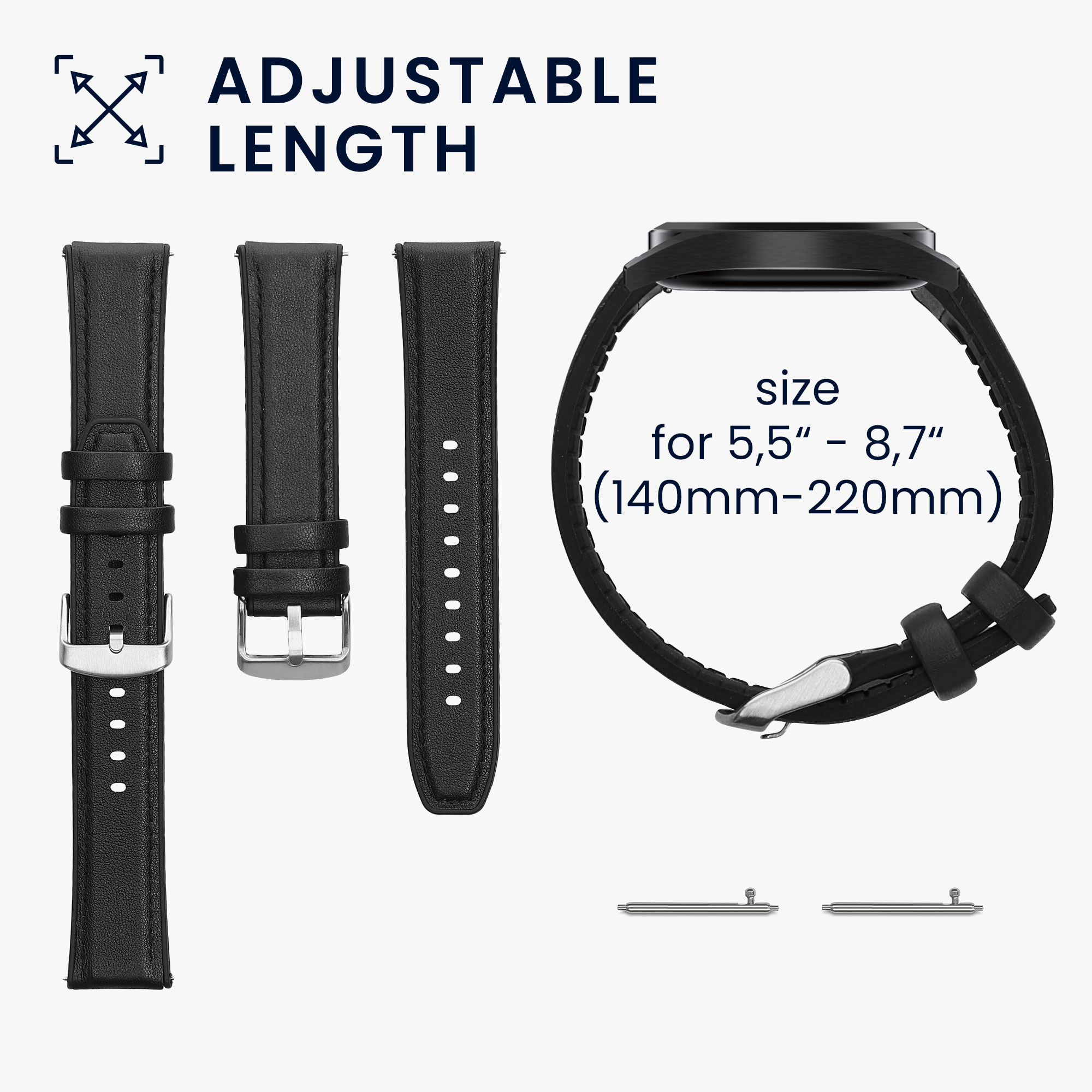 Řemínek 22mm Amazfit Bip 6/Bip 5 Unity/Bip 5/GTS 3/Balance 2... 22mm kwmobile TPU černý