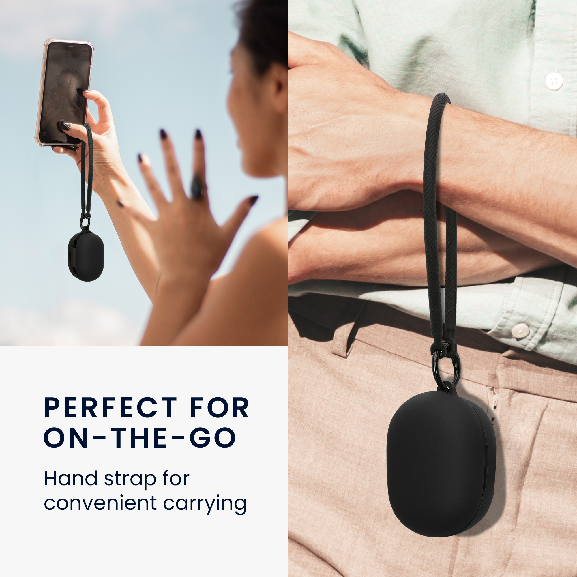 Silikonový obal nabíjecí pouzdro sluchátka Bose QuietComfort Earbuds černá kwmobile