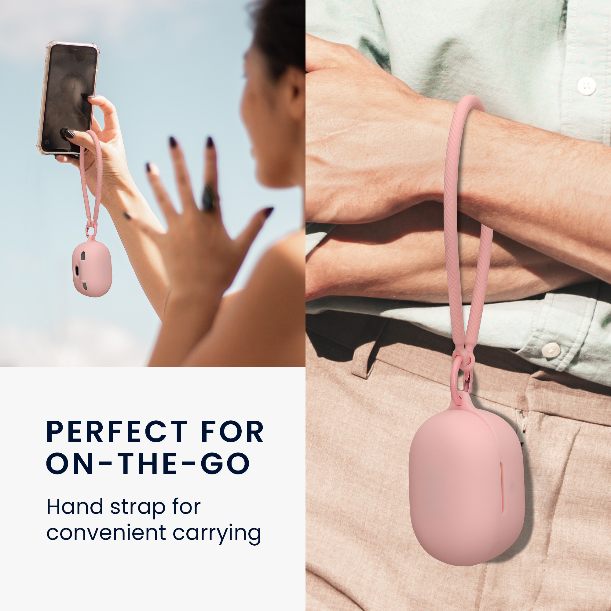 Silikonový obal nabíjecí pouzdro sluchátka Bose QuietComfort Earbuds růžová kwmobile
