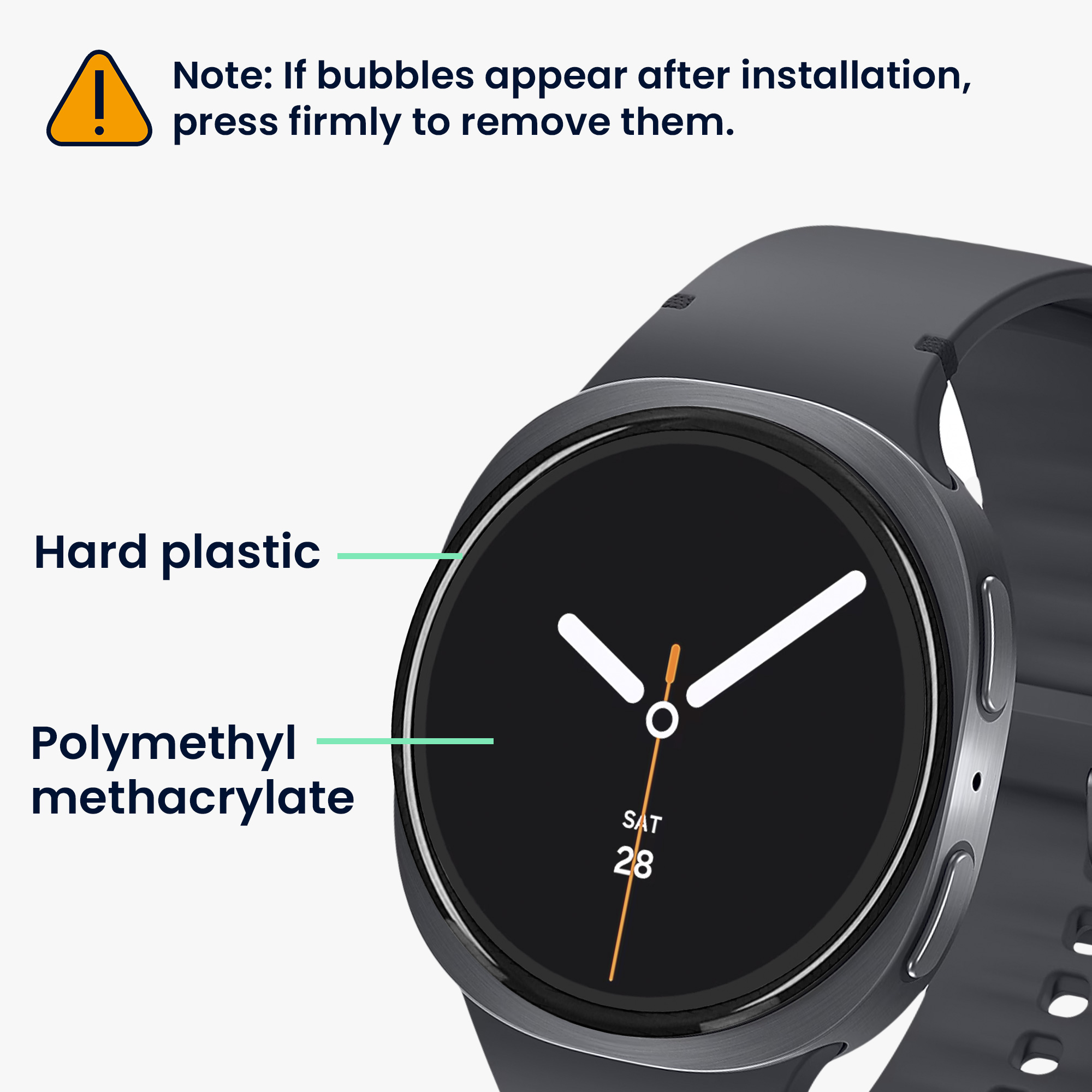 2x Ochranná fólie na hodinky Galaxy Watch 8 (40mm) kwmobile anti-fingerprint