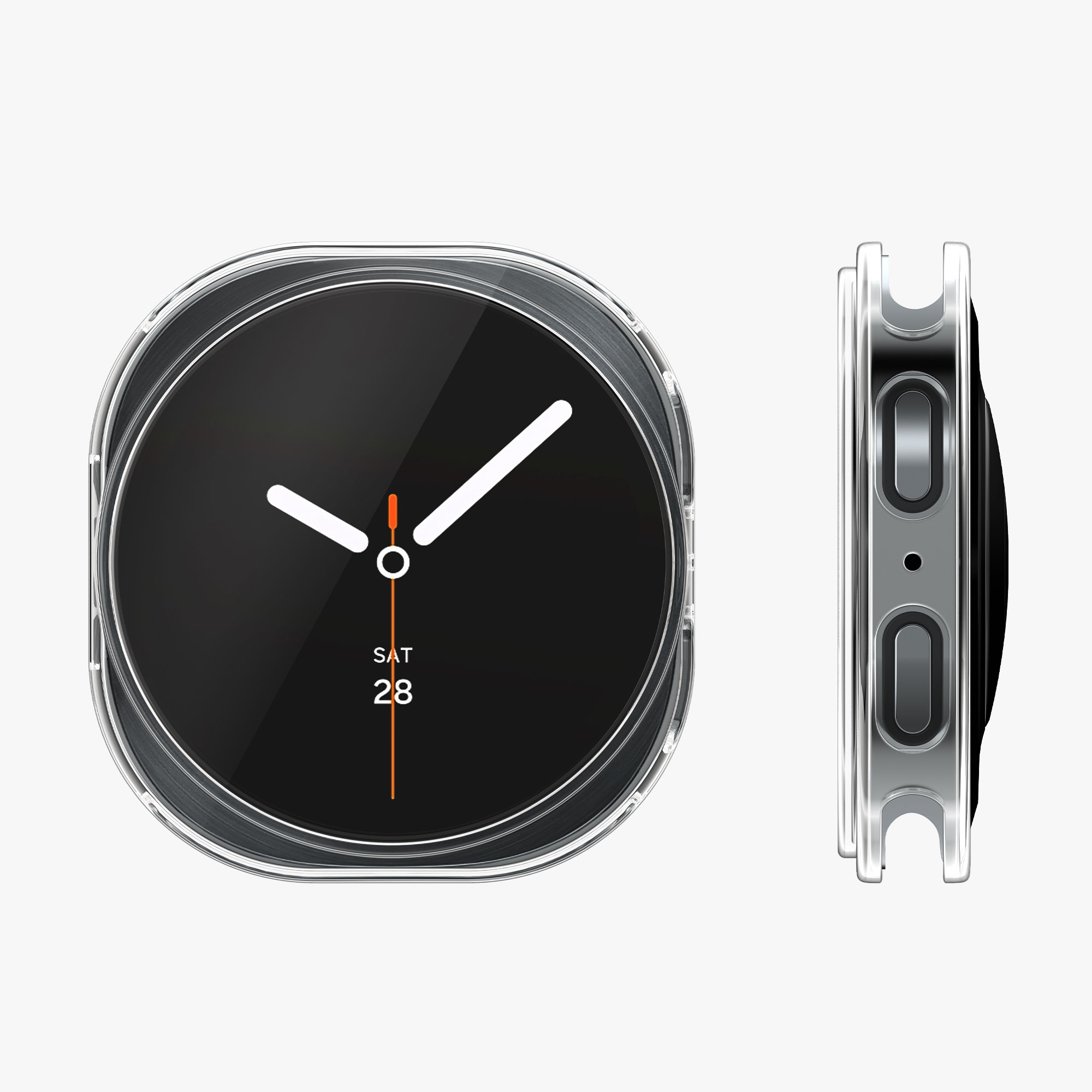 2x obal s ochranným sklem pro Samsung Galaxy Watch 8 (40mm) kwmobile silikonové - transparentní / černá