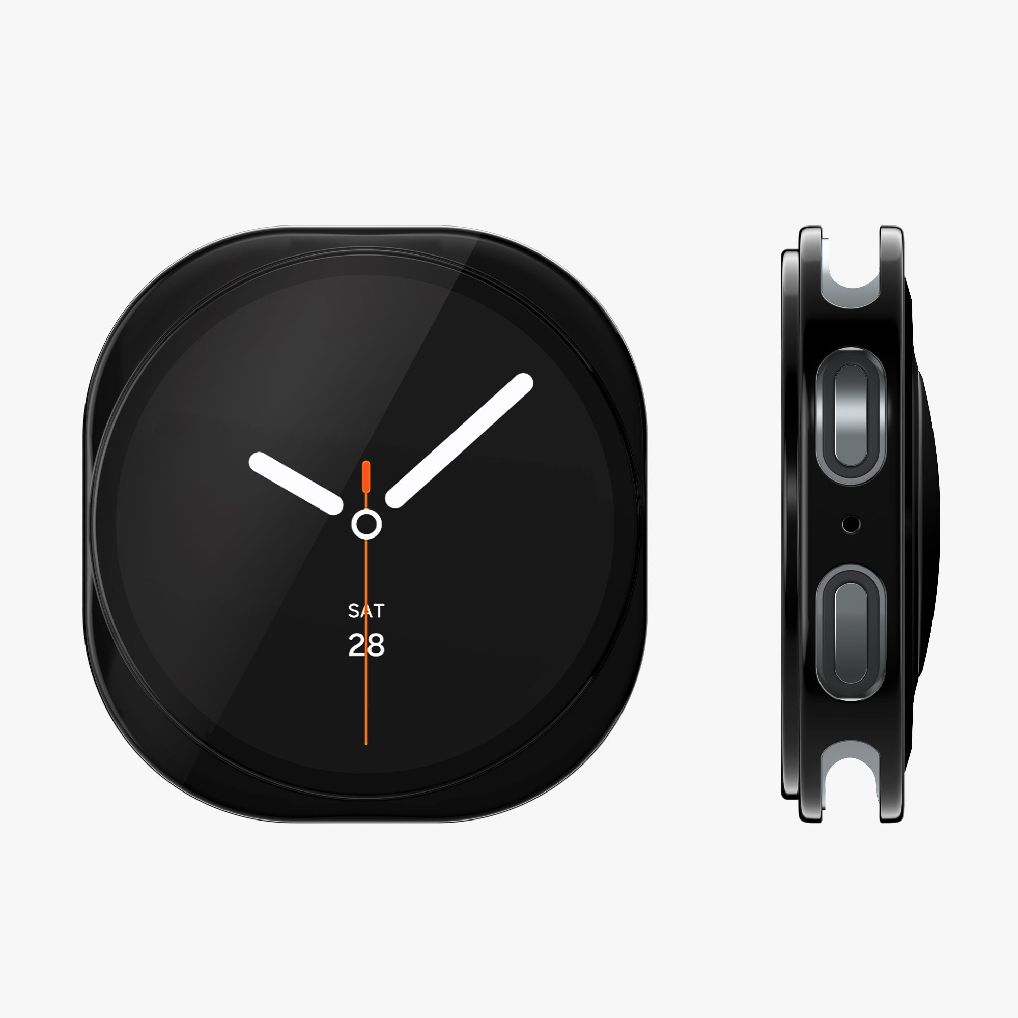 2x obal s ochranným sklem pro Samsung Galaxy Watch 8 (44mm) kwmobile silikonové - černá / stříbrná