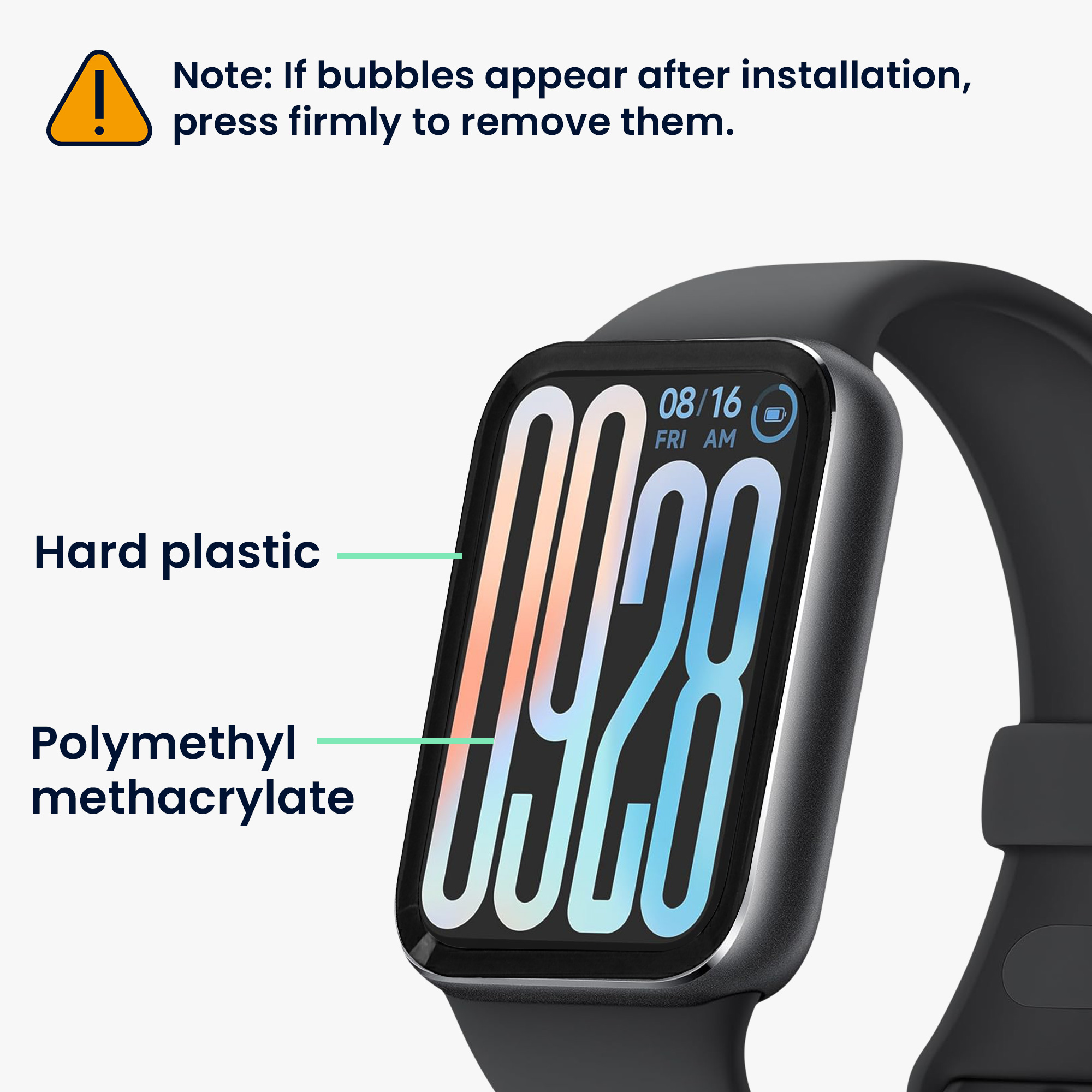 2x Ochranná fólie Xiaomi Smart Band 9 Pro kwmobile - 2x smart watch protector anti-fingerprint