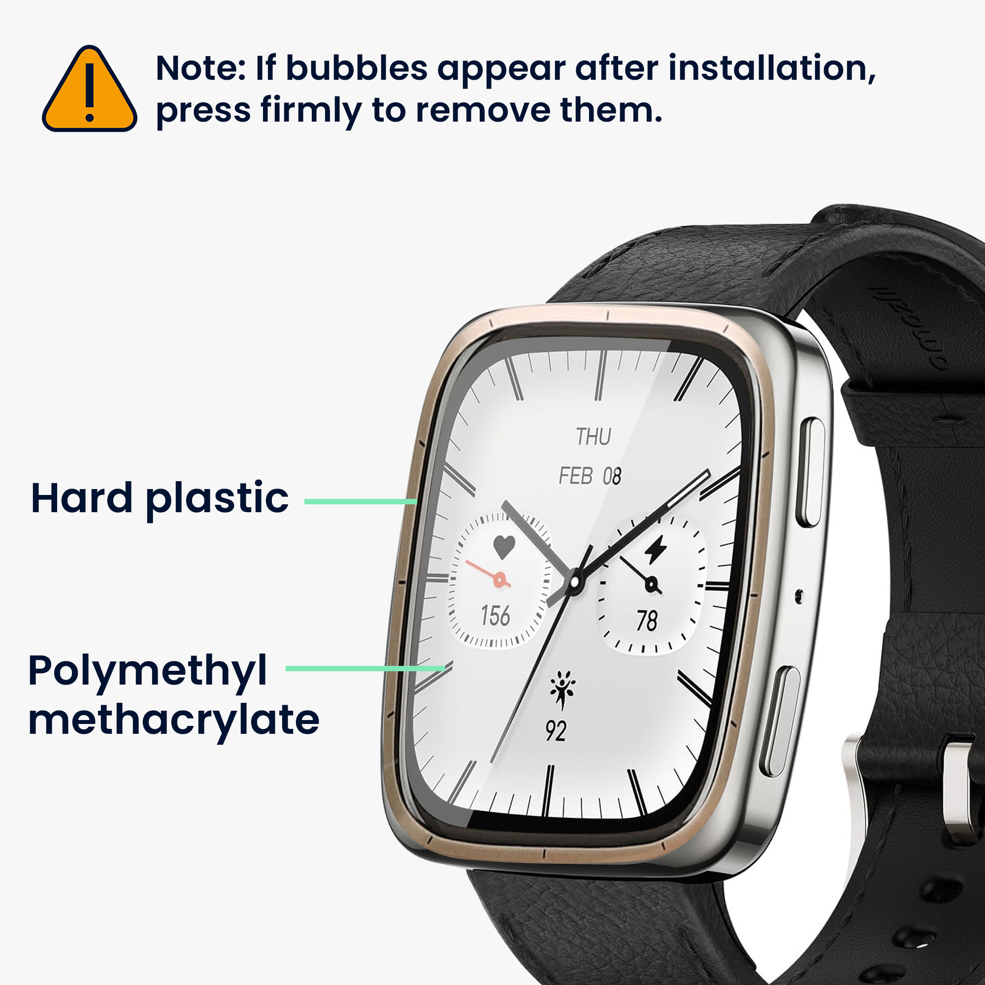 Sada 2 Ochranná fólie pro Amazfit Active 2 Square kwmobile