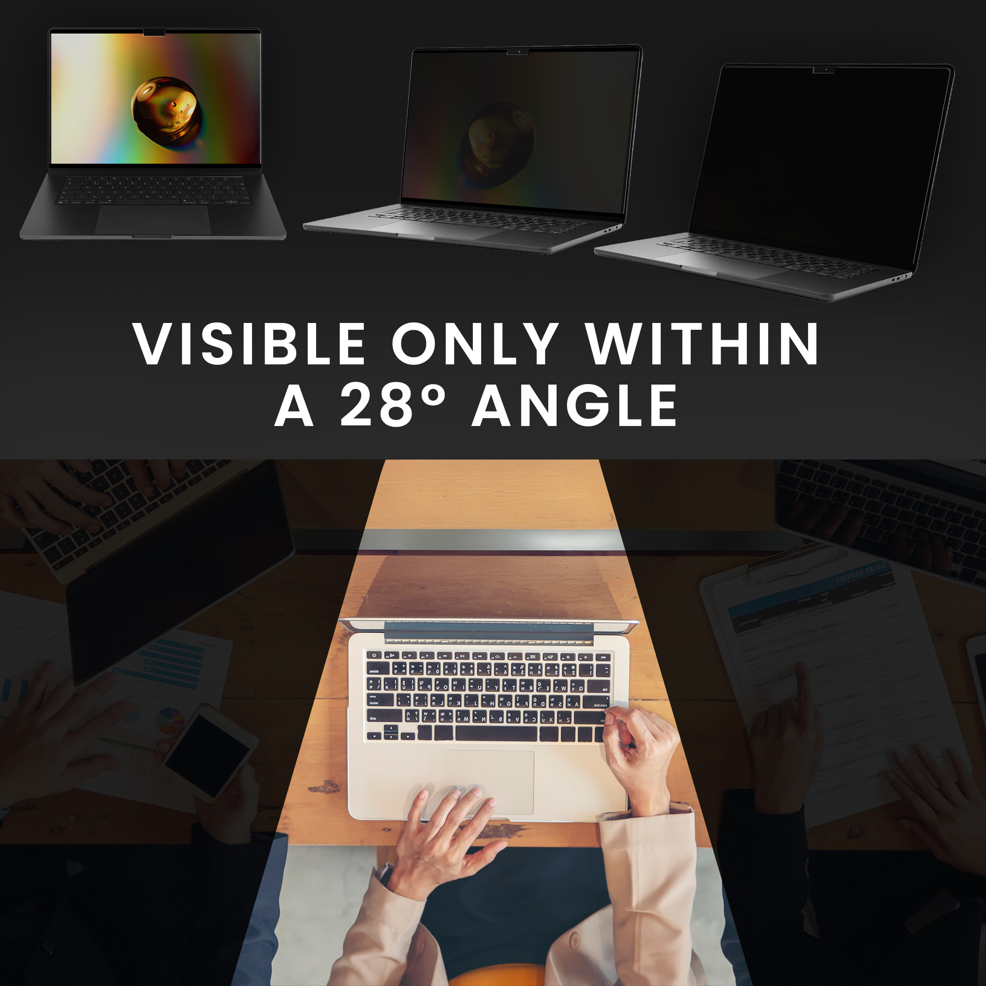 Privacy fólie na notebook kwmobile pro Apple MacBook Pro 16" (2019) A2141