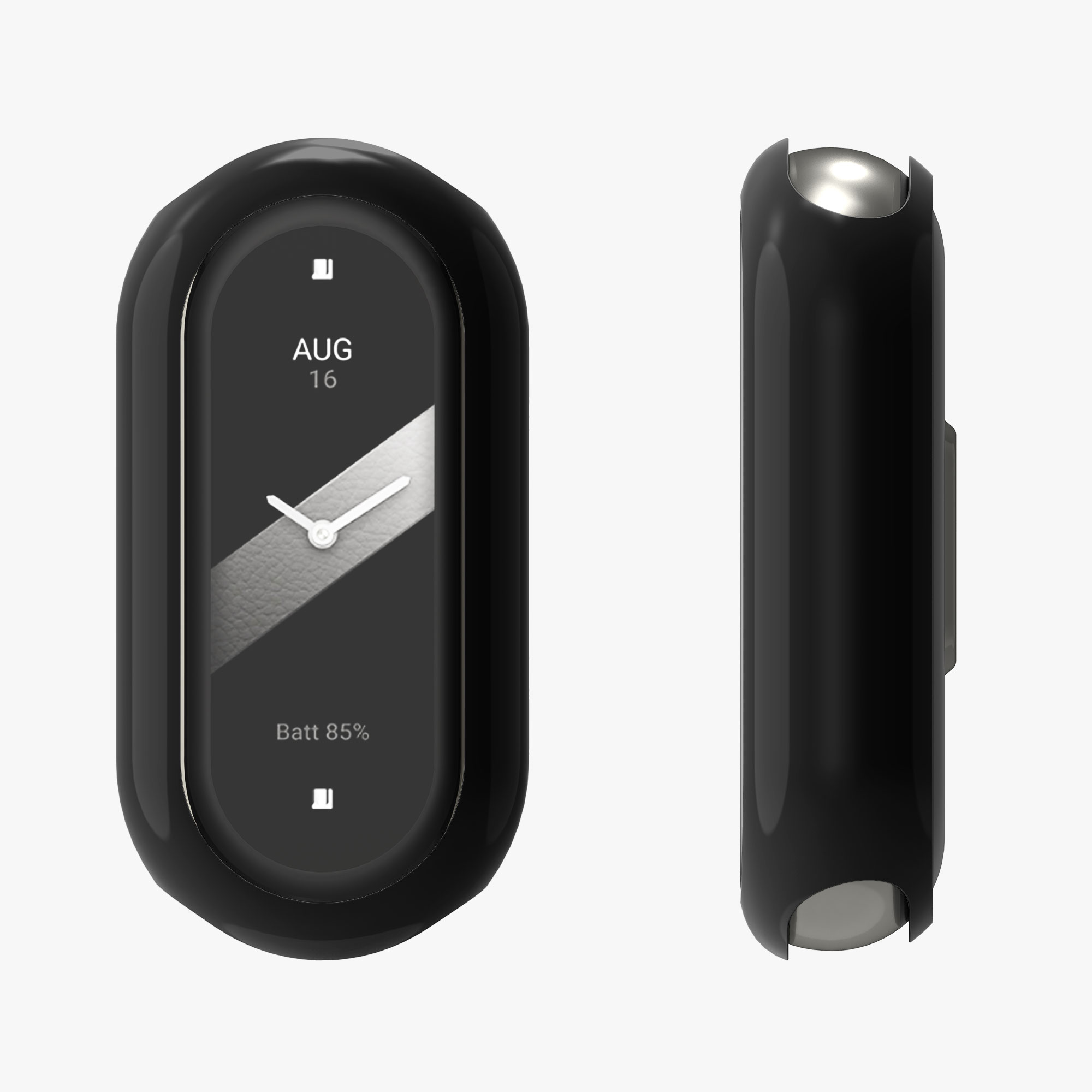 2x obal s ochranným sklem pro Xiaomi Mi Band 10 / Smart Band 10 kwmobile silikonové - transparentní / černá