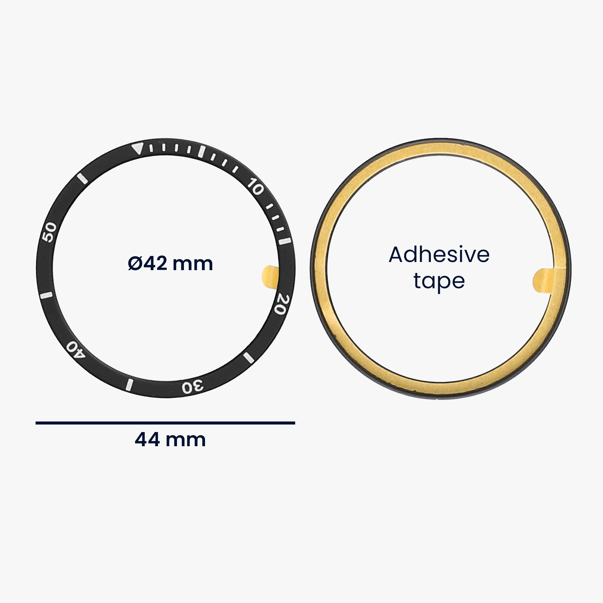 Ochranný rámeček na hodinky Galaxy Watch 8 (44mm) kwmobile černý/stříbrný