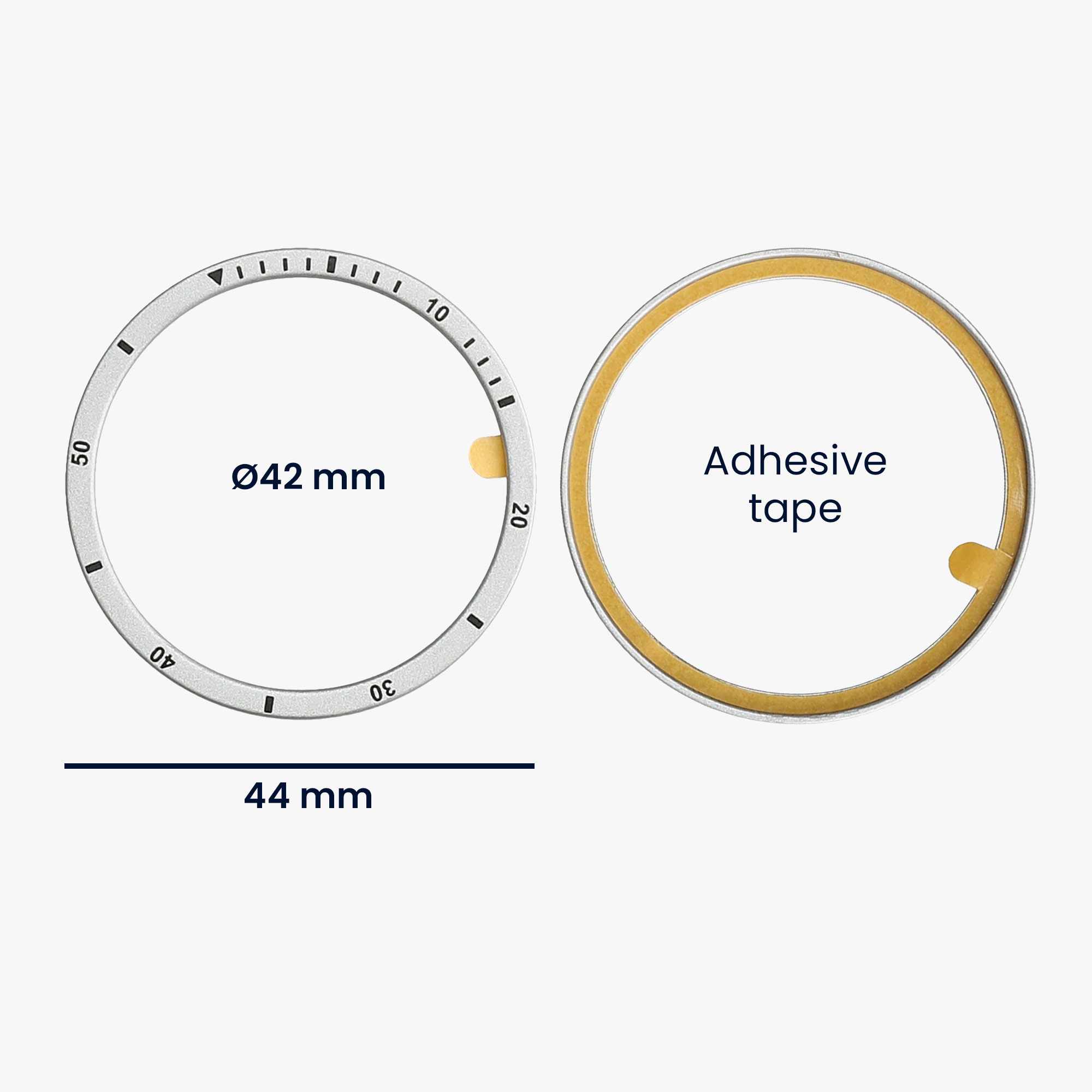 Ochranný rámeček na hodinky Galaxy Watch 8 (44mm) kwmobile stříbrný/černý