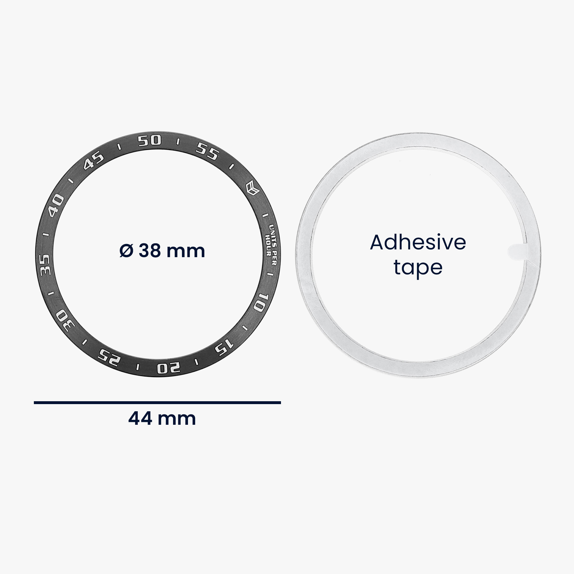Ochranný rámeček na hodinky Galaxy Watch 7 44mm kwmobile černý/stříbrný