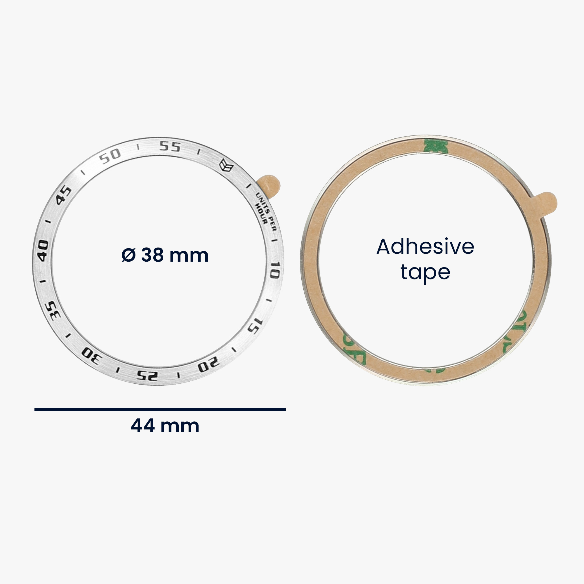 Ochranný rámeček na hodinky Galaxy Watch 7 44mm kwmobile stříbrný/černý