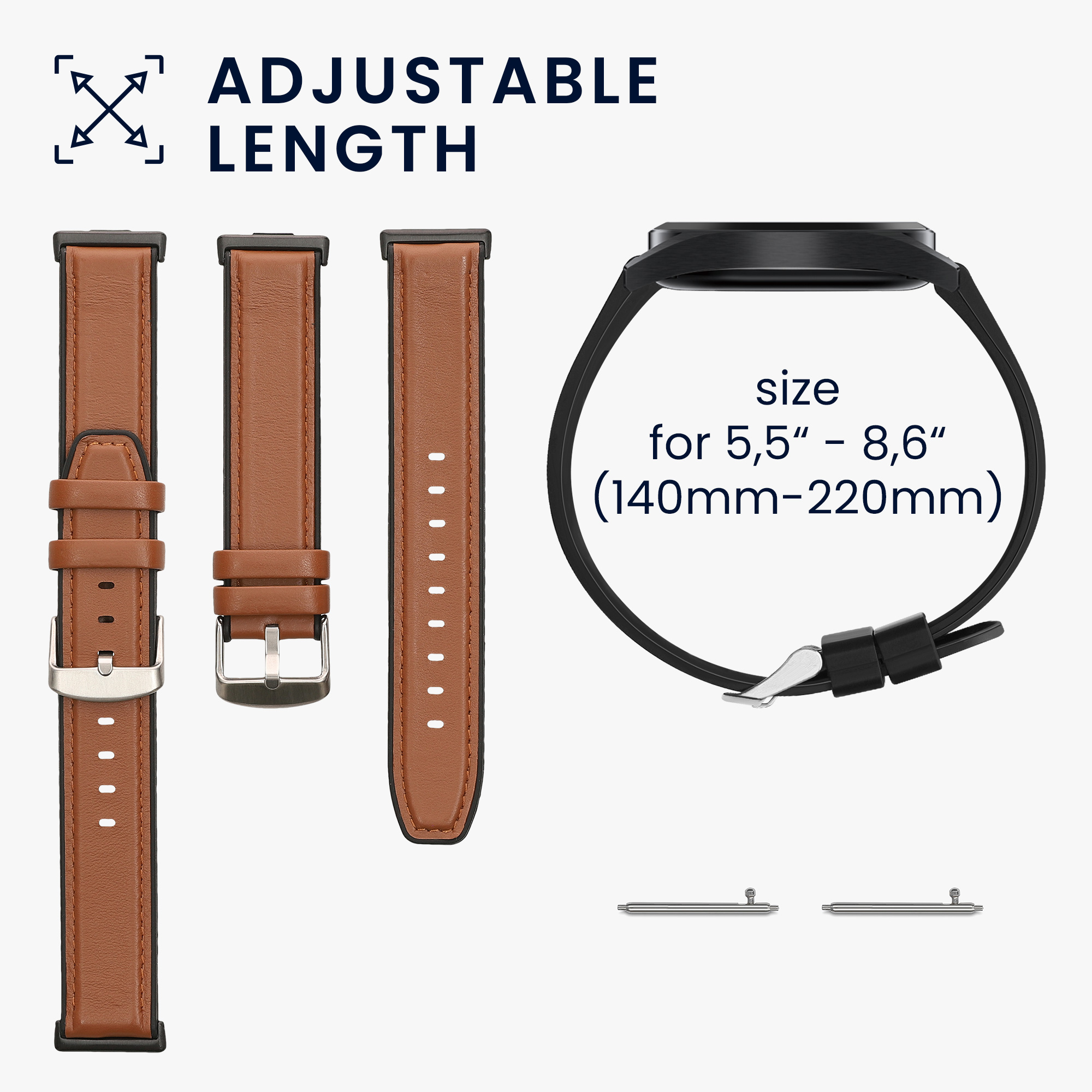 Řemínek pro Huawei Watch Fit 3 / Fit 4 kwmobile silikonové - hnědá / černá