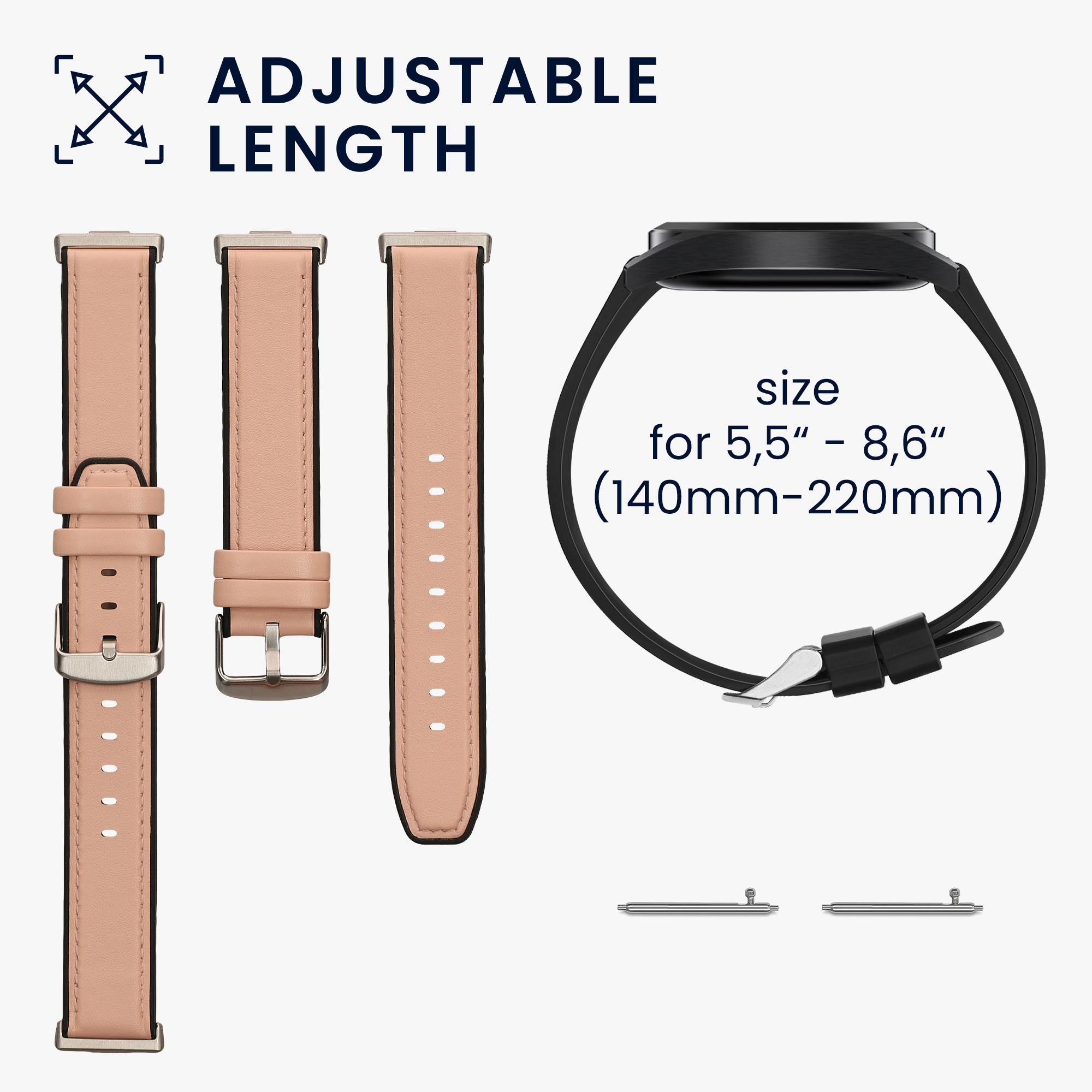 Řemínek pro Huawei Watch Fit 3 / Fit 4 kwmobile silikonové - starorůžová
