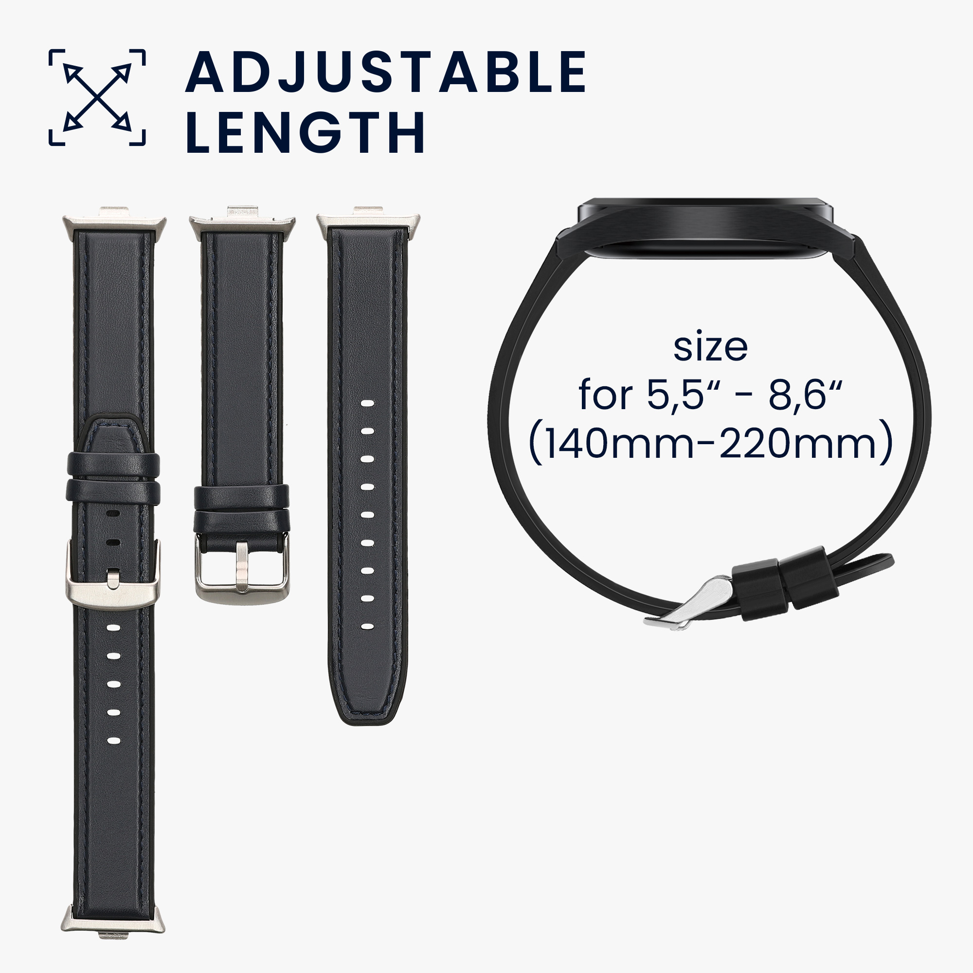 Řemínek pro Xiaomi Redmi Watch 5 & 4 / Smart Band 8 Pro / Smart Band 9 Pro kwmobile silikonové - tmavě modrá