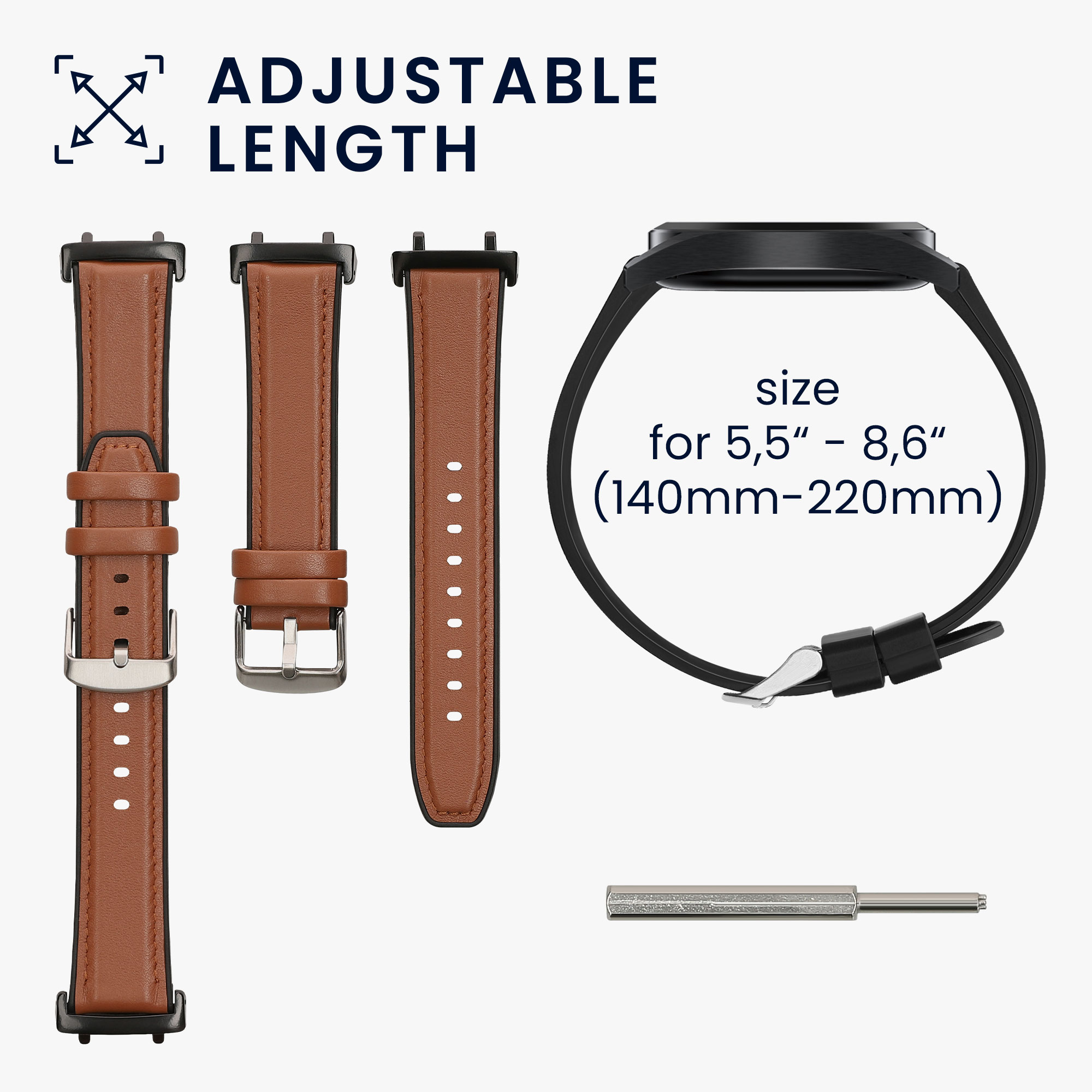 Řemínek pro Amazfit T-Rex 3 kwmobile - hnědá a černá
