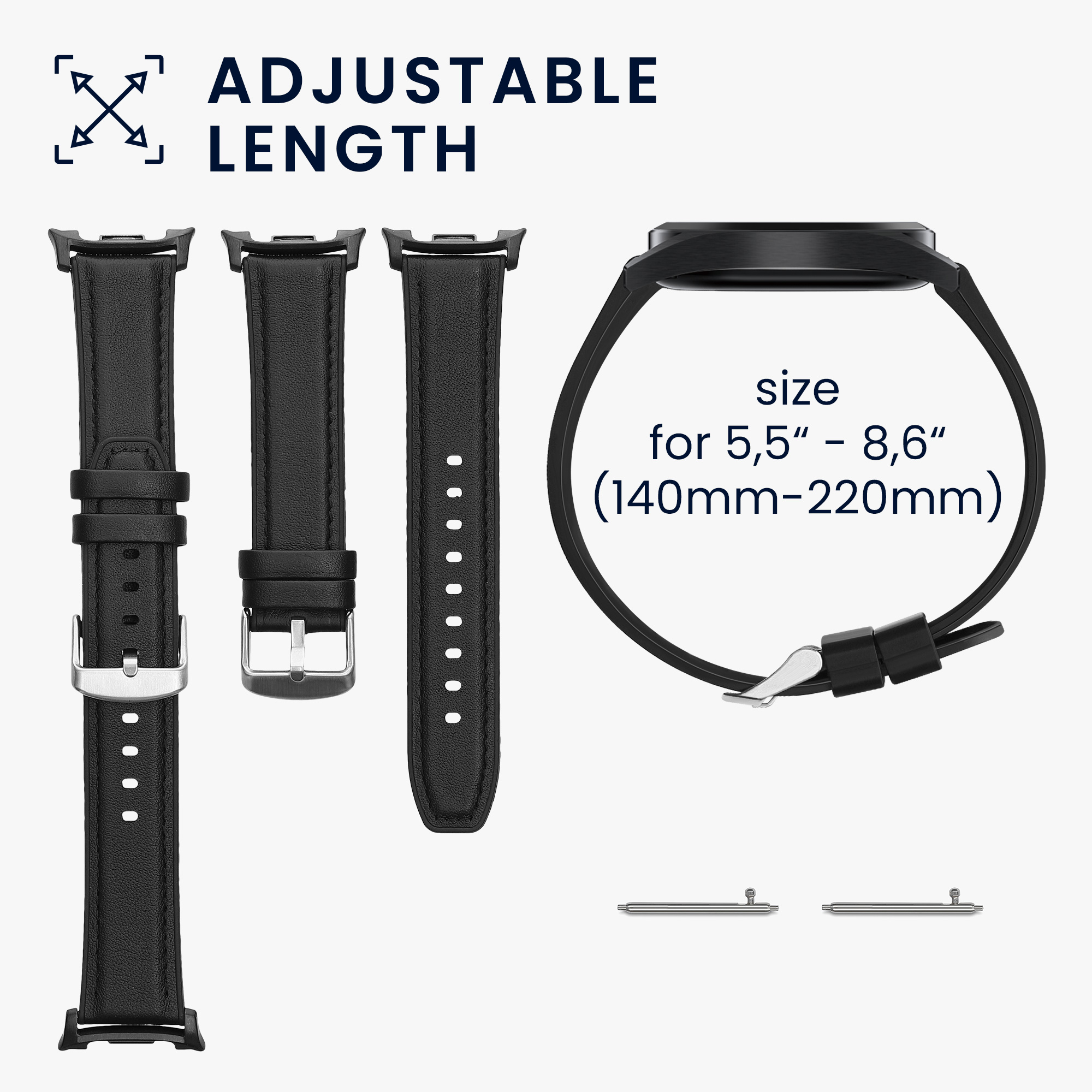 Řemínek na hodinky Galaxy Watch 8 Galaxy / Galaxy Watch 8 Classic 46mm Watch Strap kwmobile čer
